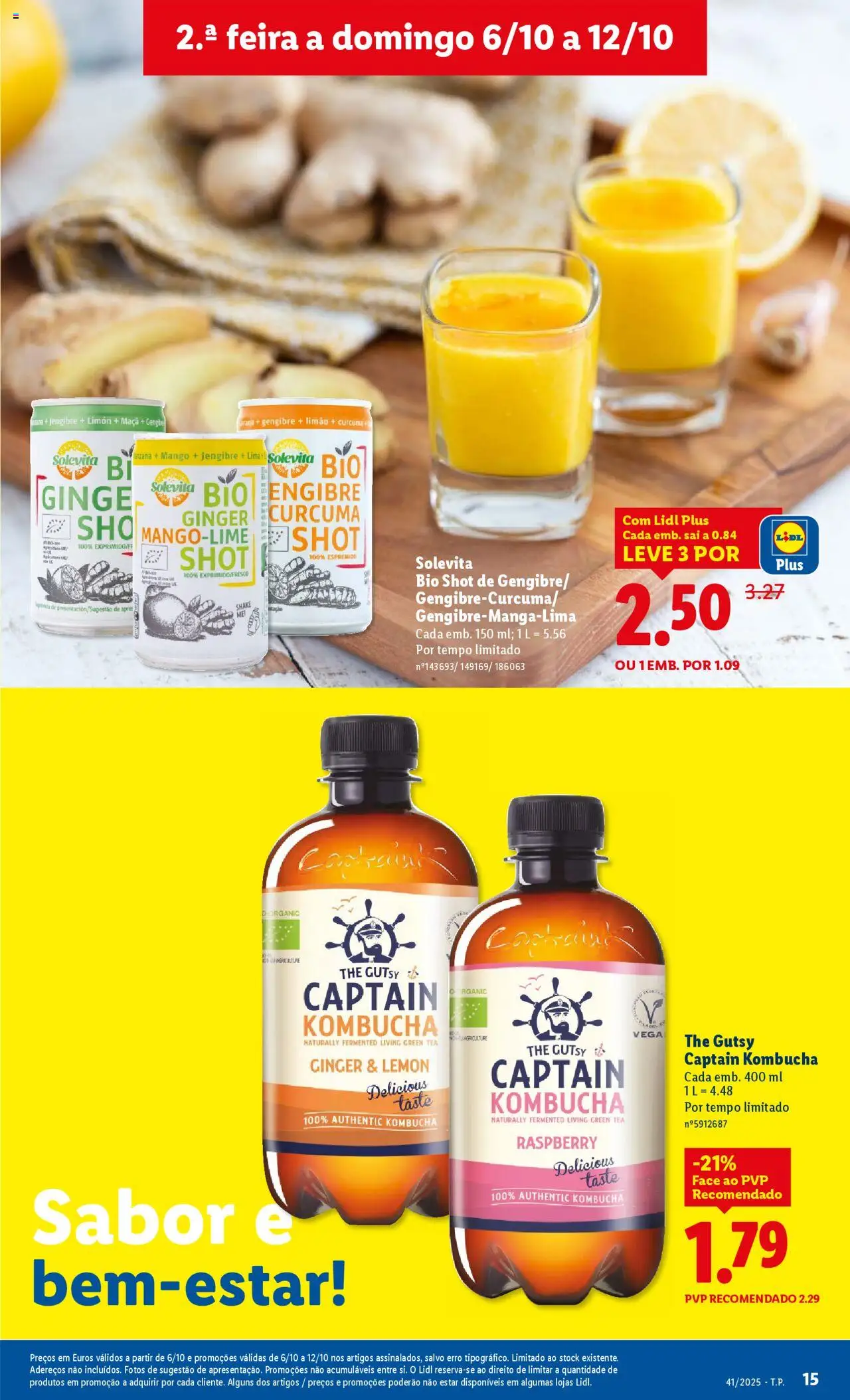 Lidl folheto │ válido de 06.10.2025 | Página: 15 | Produtos: Curcuma, Kombucha, Maça