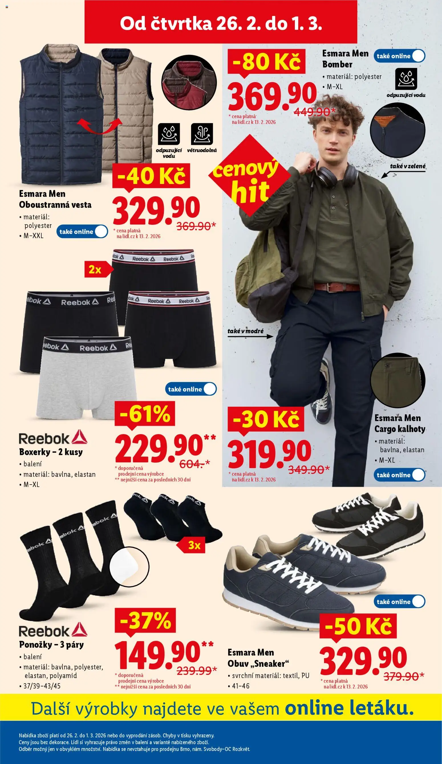 Lidl leták - Spotřební zboží od 23.02.2026 | Strana: 25 | Produkty: Vesta, Kalhoty, Ponožky, Obuv