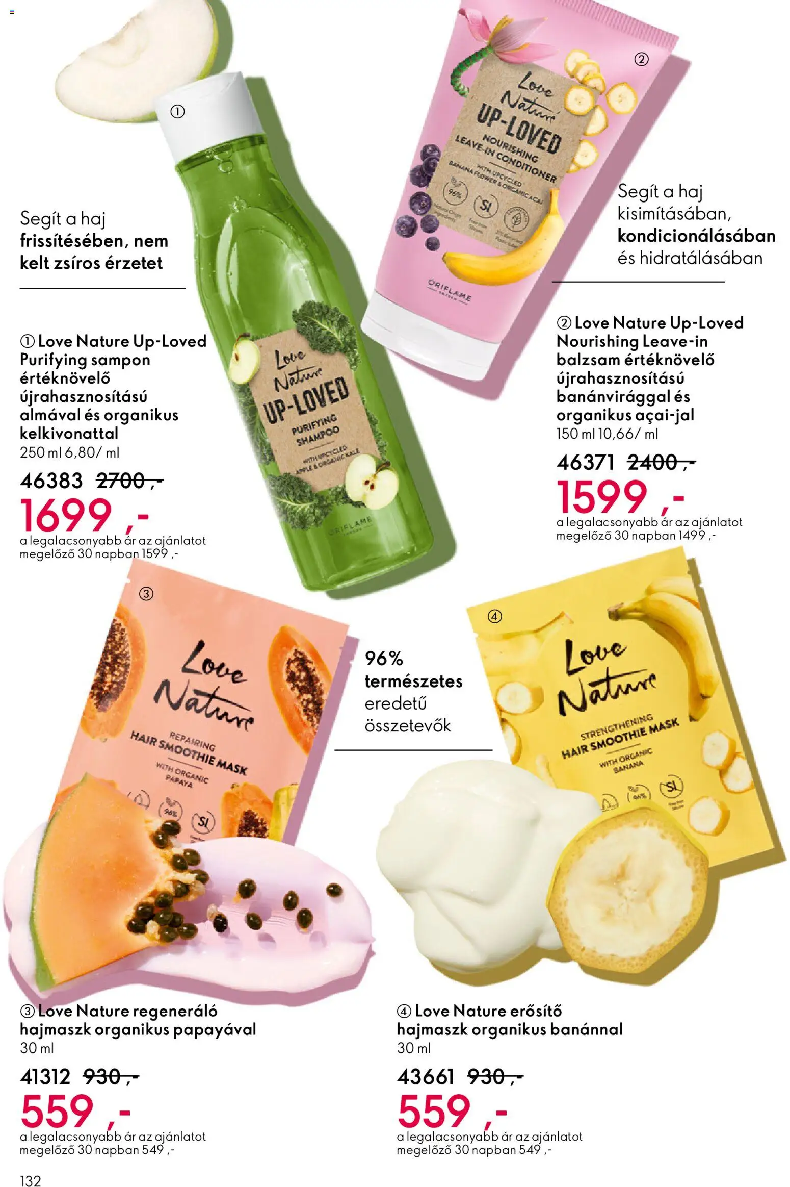 Oriflame akciós ujság - amely érvényes a következő dátumtól: 22.10.2025 | Oldal: 132 | Termékek: Sampon, Hajmaszk, Smoothie, Erősítő