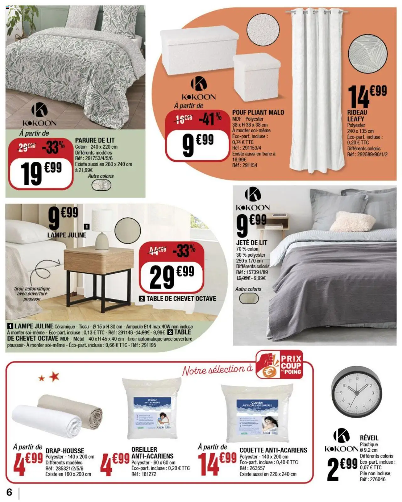  | Page: 6 | Produits: Parure de lit, Lit, Lampe, Couette