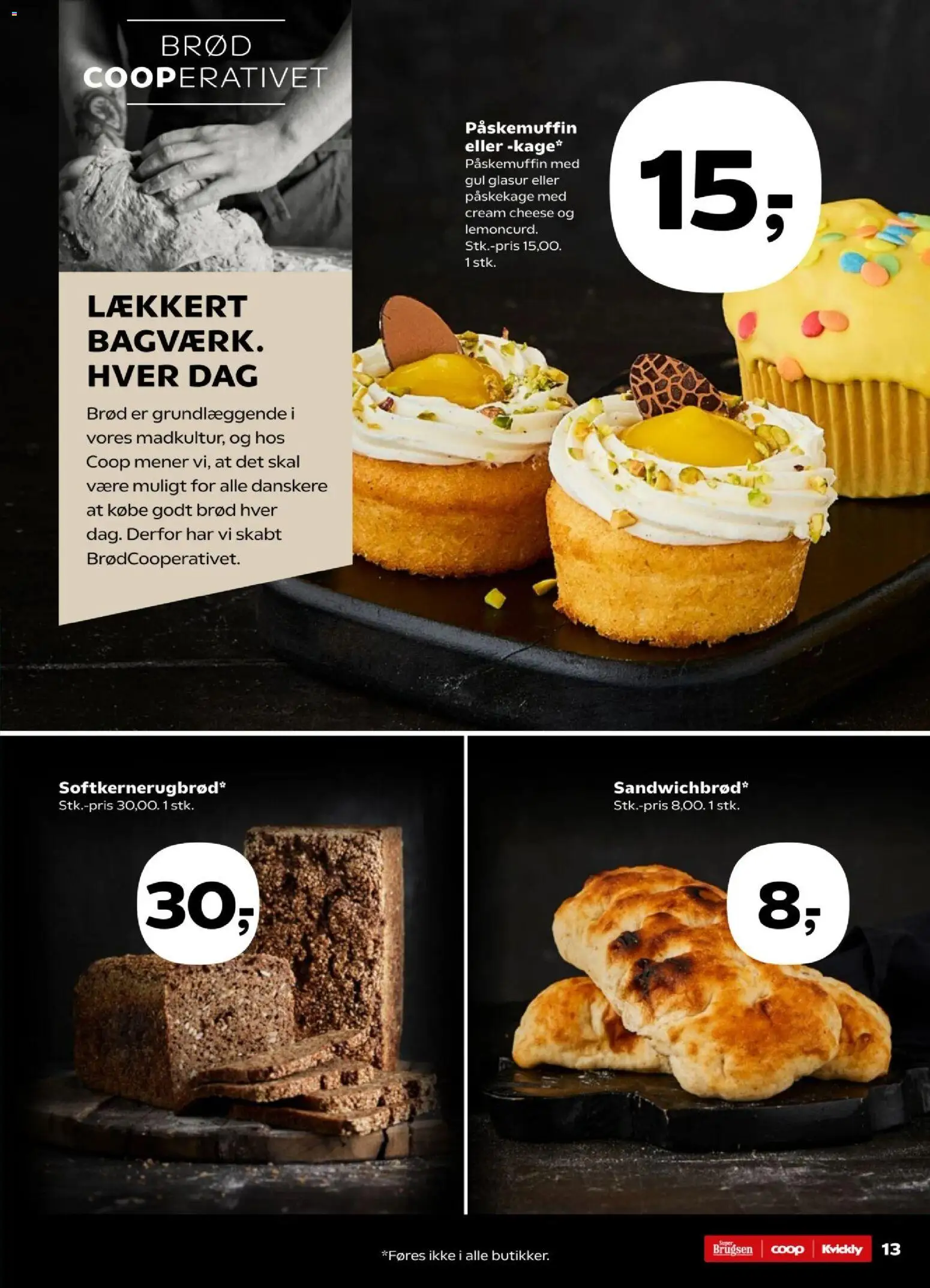 Super Brugsen tilbudsavis – gyldig fra 19.03.2026 | Side: 13 | Produkter: Brød