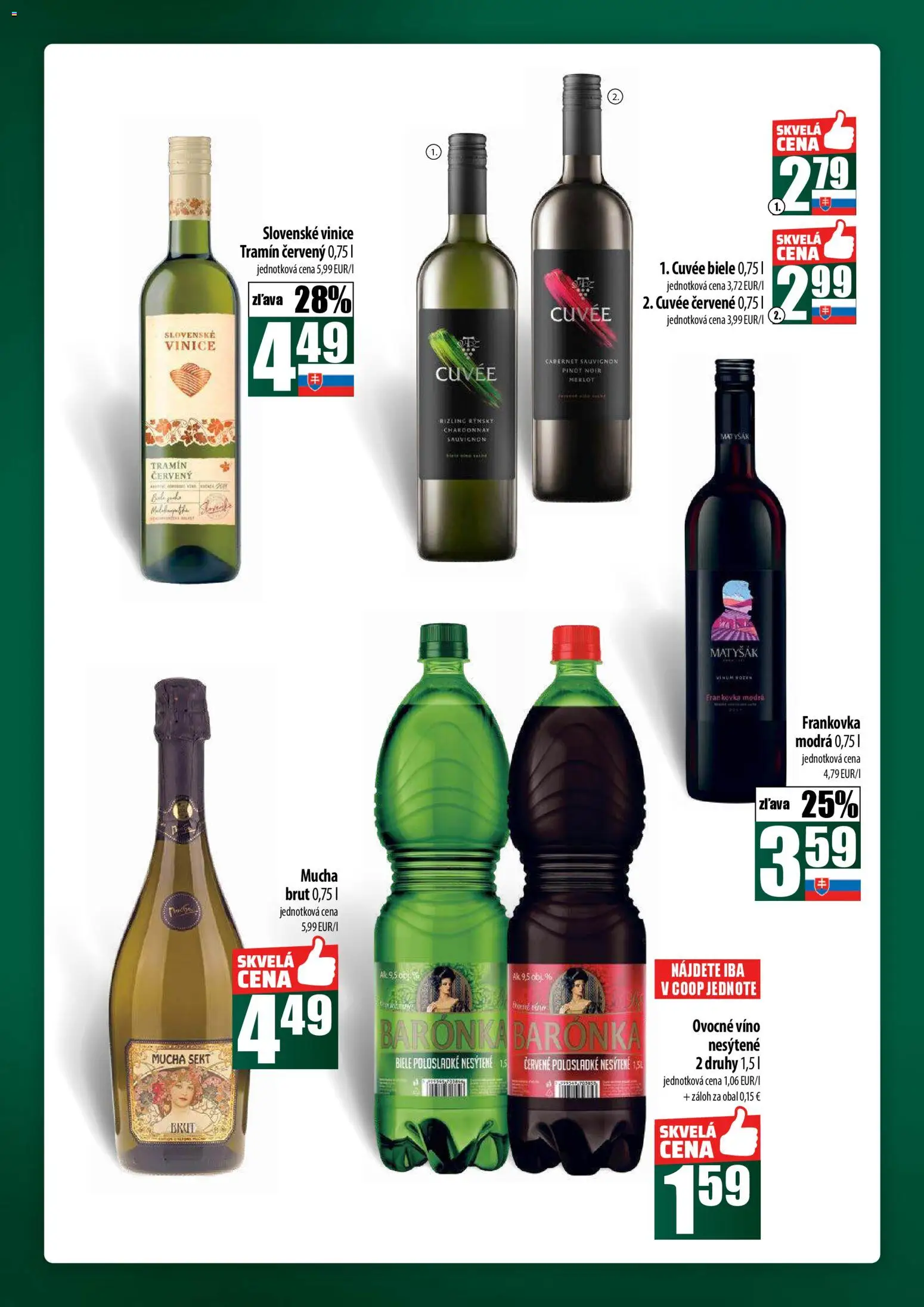 Nové COOP Jednota akcie – leták je platný od 27.11.2025 | Strana: 58 | Produkty: Víno