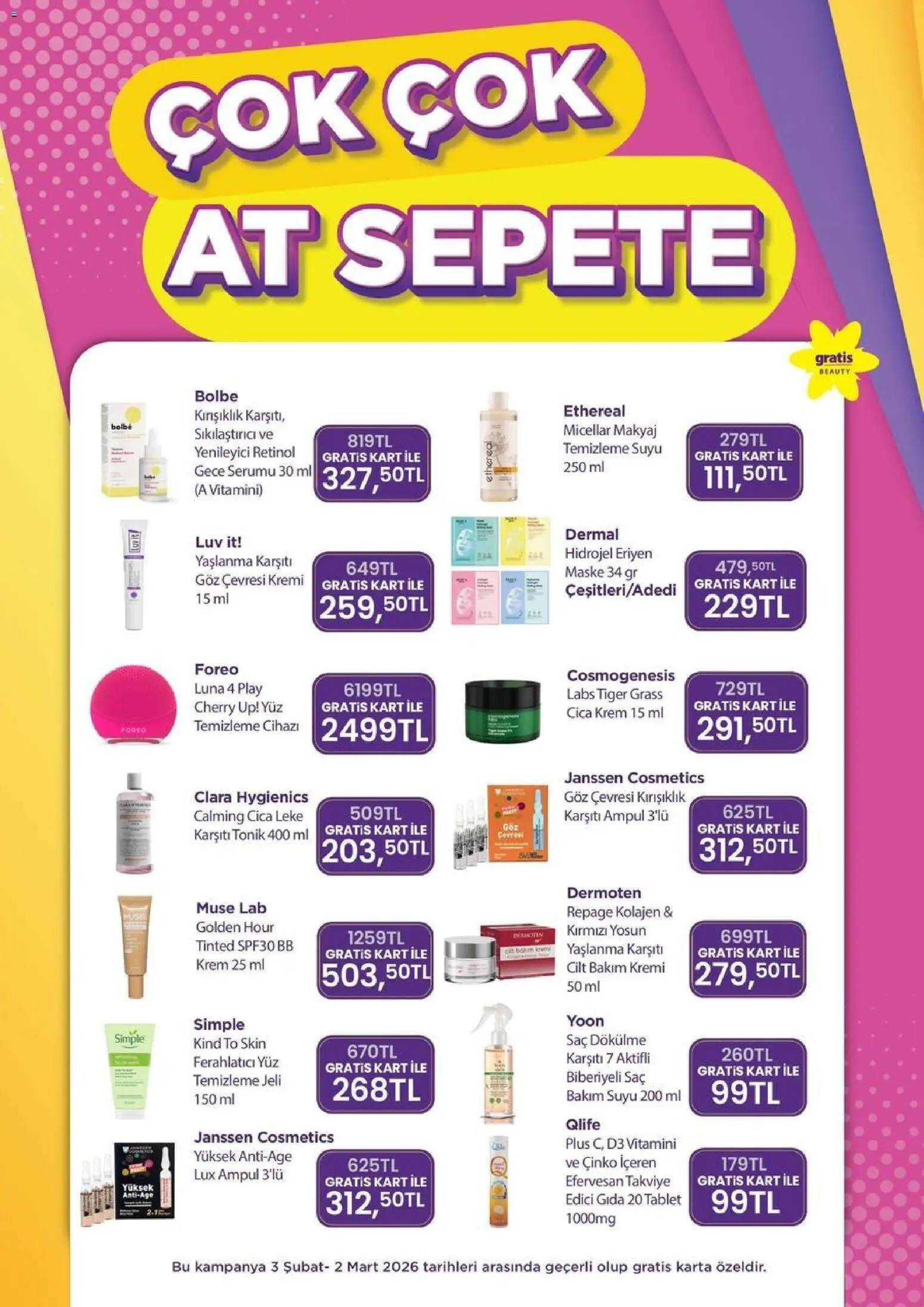 Gratis Katalog - 03.02.2026 tarihinden itibaren geçerlidir | Sayfa: 16 | Ürünler: Krem, Maske, Makyaj, Tablet