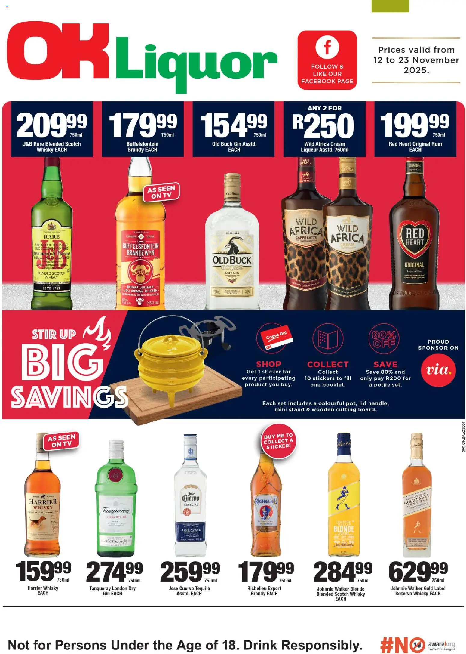 New OK Foods catalogue – valid from 12.11.2025 | Page: 1 | Products: Alicate de unhas, Brandy, Rum, Gin