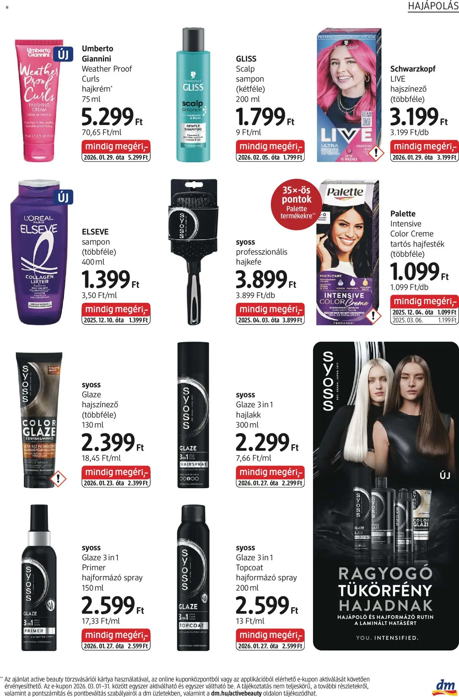 DM Drogerie Markt akciós ujság - amely érvényes a következő dátumtól: 05.03.2026 | Oldal: 9 | Termékek: Hajszínező, Hajformázó, Hajfesték, Sampon