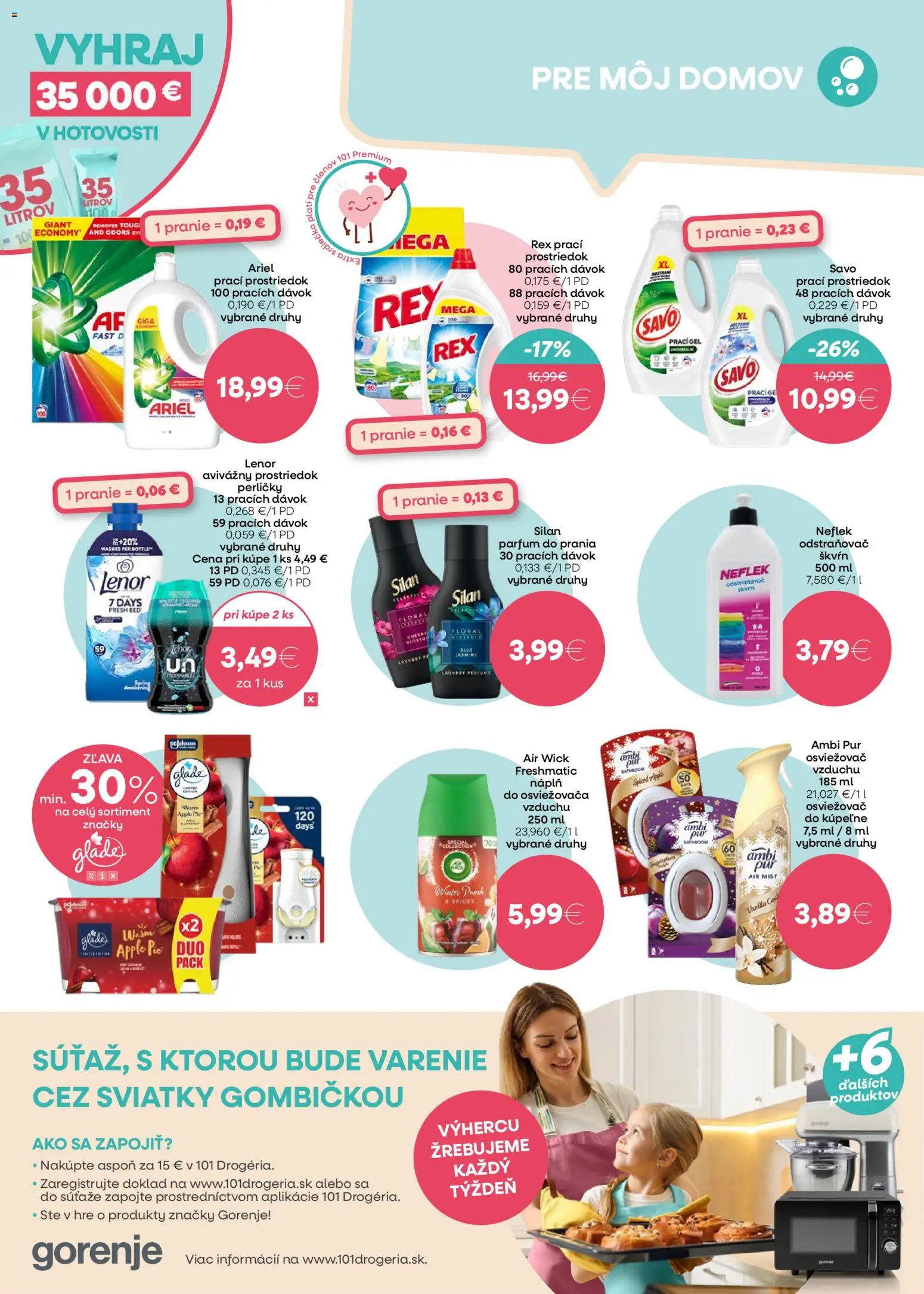 Nové 101 drogerie akcie – leták je platný od 03.12.2025 | Strana: 11 | Produkty: Savo, Silan, Ariel, Lenor