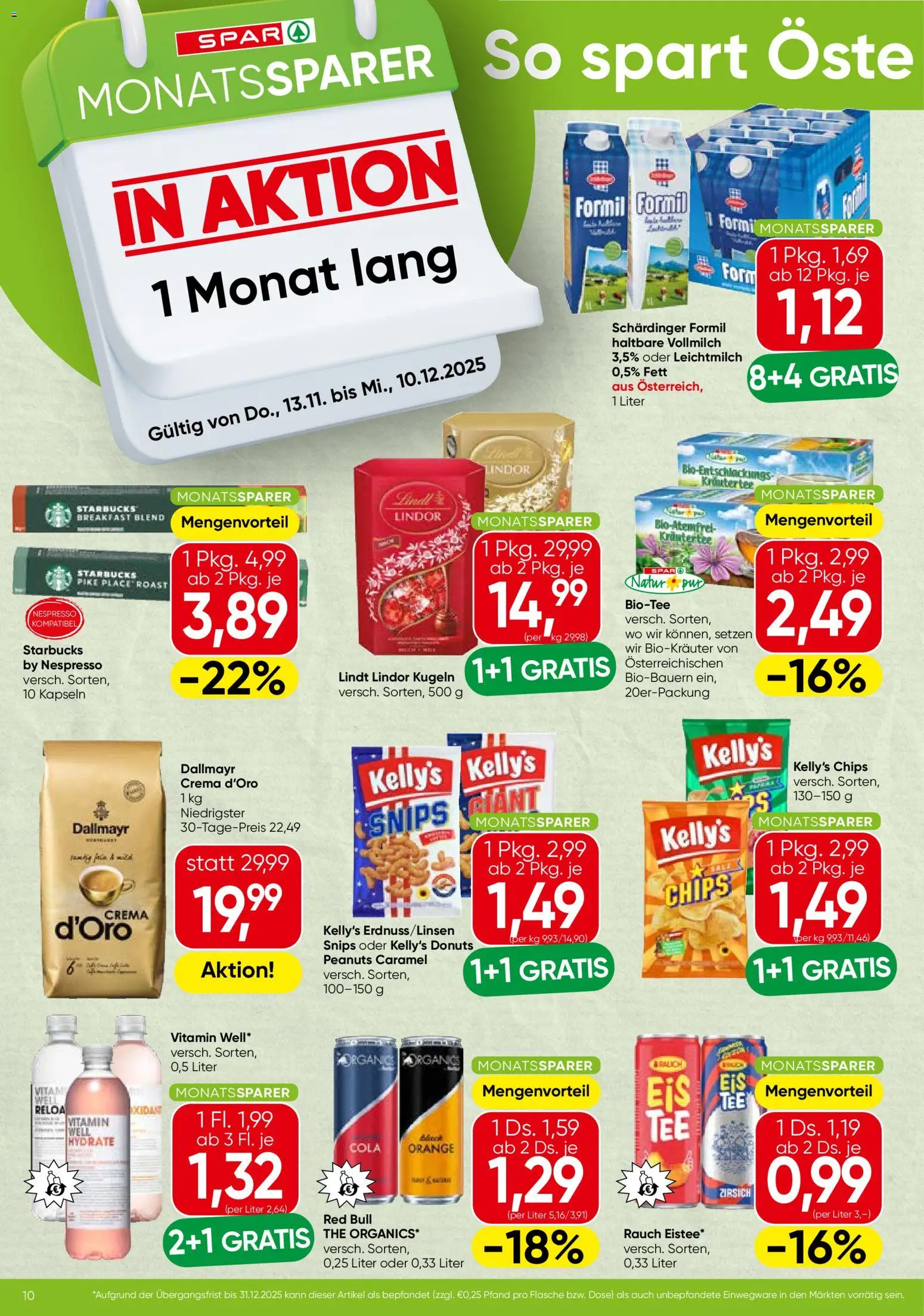 Spar  Monatssparer - Niederösterreich gültig ab 13.11.2025 | Seite: 1 | Produkte: Chips