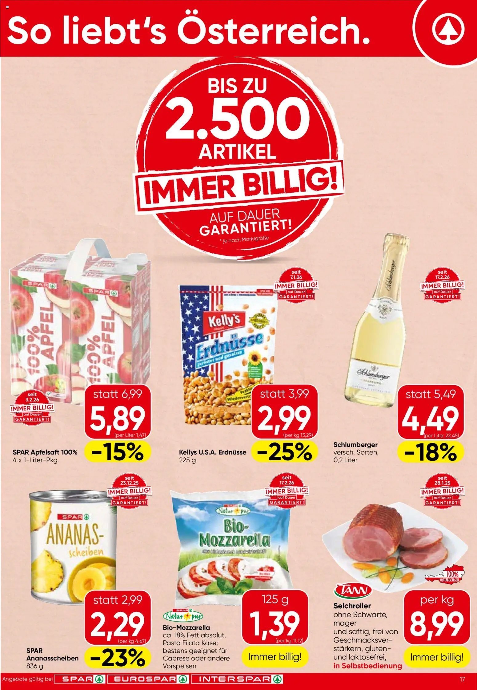 Spar Flugblatt - Kärnten gültig ab 12.03.2026 | Seite: 17 | Produkte: Pasta, Planche de surf, Äpfel, Ananas
