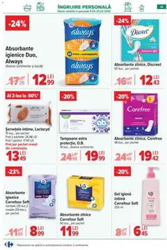 Ofertele Carrefour valabile de la 18.03.2026 | Pagină: 51 | Produse: Absorbante, Tampoane