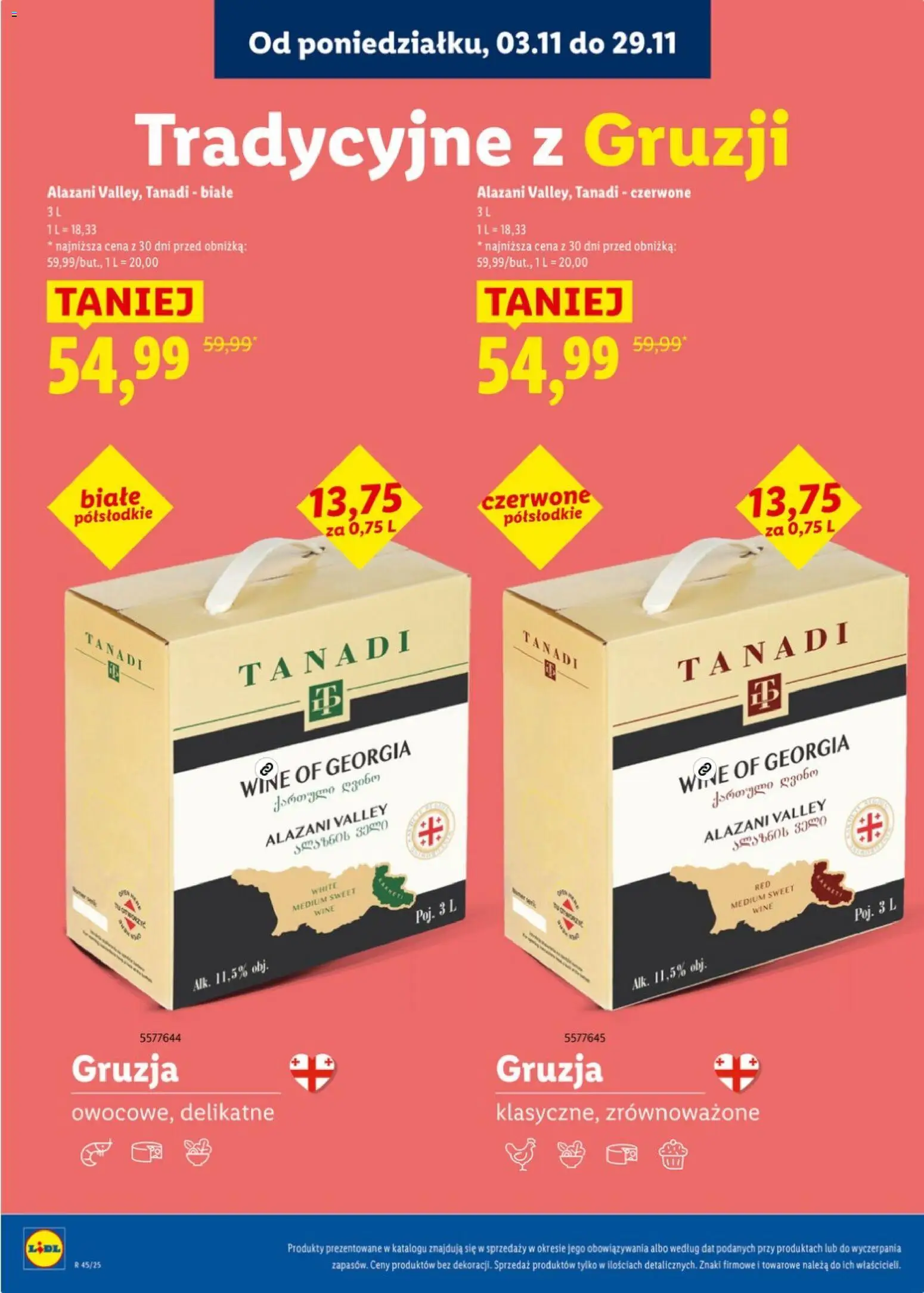Lidl Katalog karta win od 03.11.2025 | Strona: 19 | Produkty: Alazani Valley