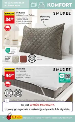 Pogląd oferty "Biedronka gazetka - Hity i inspiracje" - ważna od 07.03.2026 | Strona: 32 | Produkty: Materac, Poduszka, Poduszka ortopedyczna, Pianki