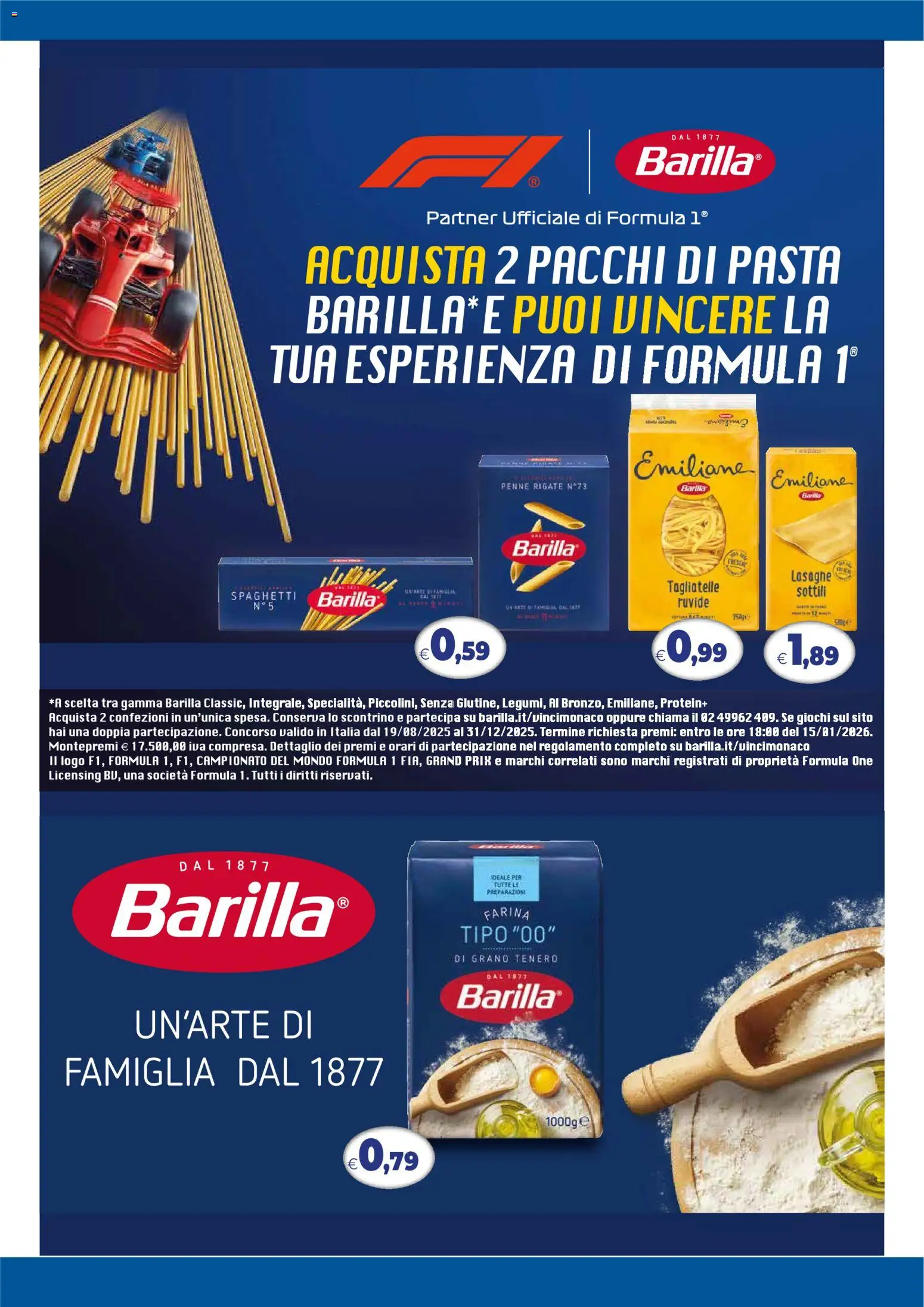 Volantino Famila del 15.12.2025 | Pagina: 3 | Prodotti: Tagliatelle, Farina, Pasta, Penne