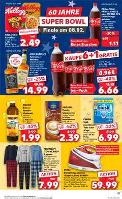 COCA-COLA, FANTA, SPRITE oder MEZZO MIX Erfrischungsgetränk, z. T. koffeinhaltig, versch. Sorten (+ 0.25 Pfand) je 1,25-I-PET-FI. ab 05.02.2026 gültig | Seite: 13