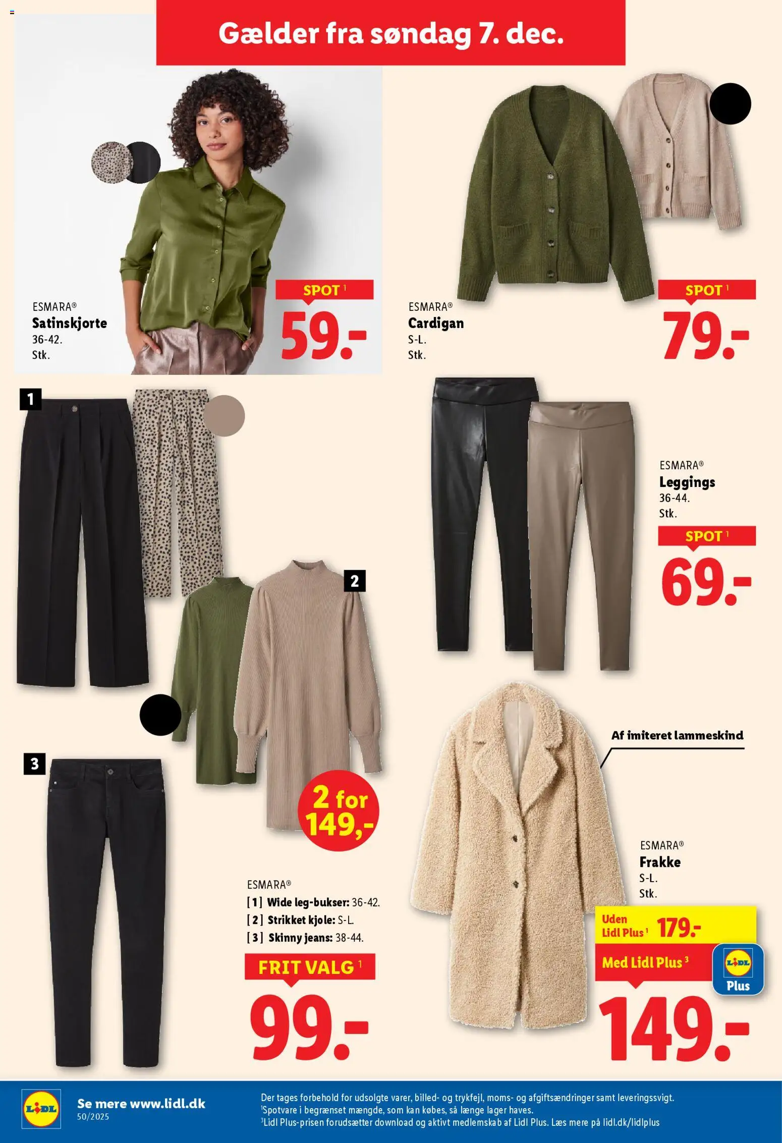 Lidl tilbudsavis – gyldig fra 07.12.2025 | Side: 24 | Produkter: Frakke, Leggings, Kjole, Søm
