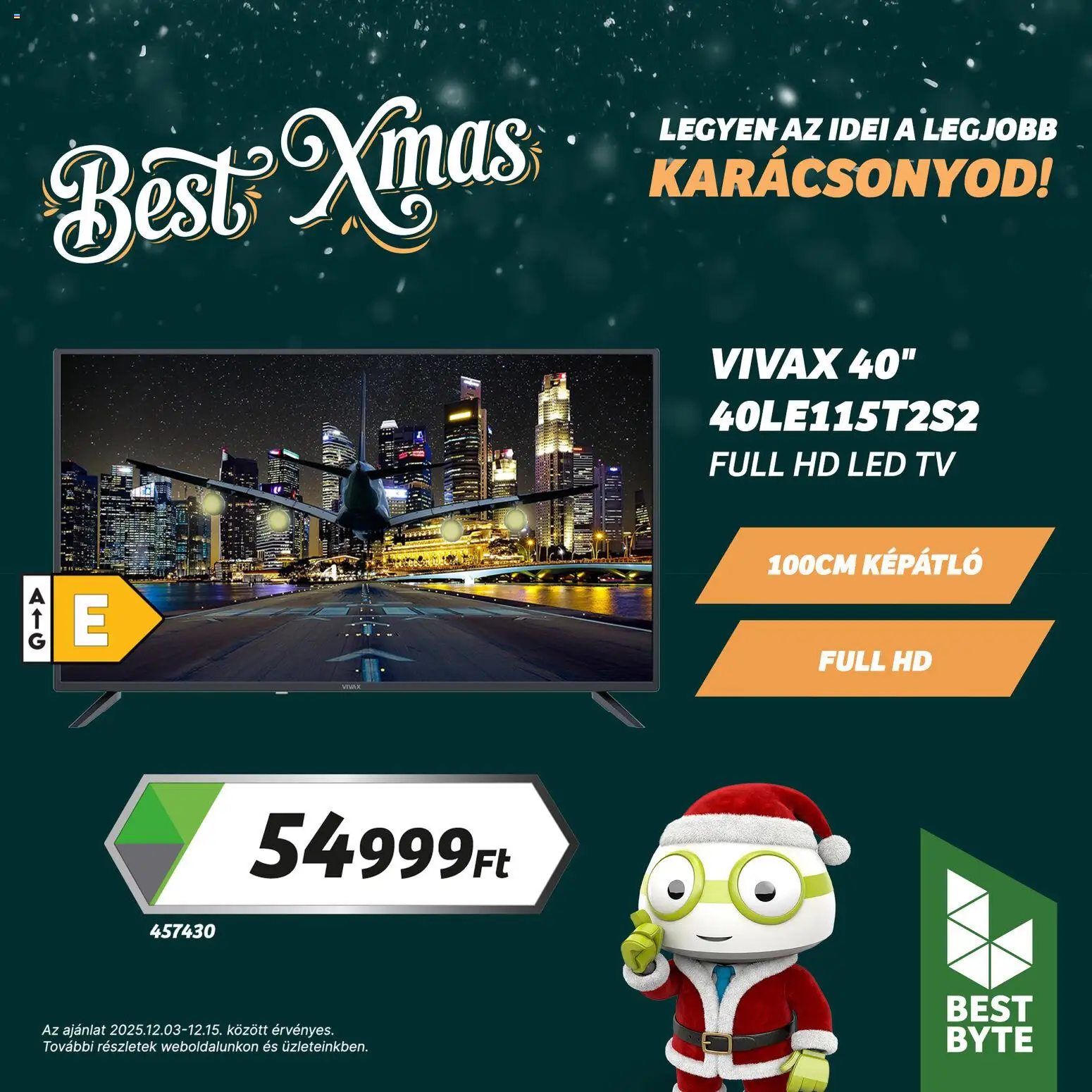 Best Byte akciós ujság - amely érvényes a következő dátumtól: 03.12.2025 | Oldal: 5 | Termékek: TV