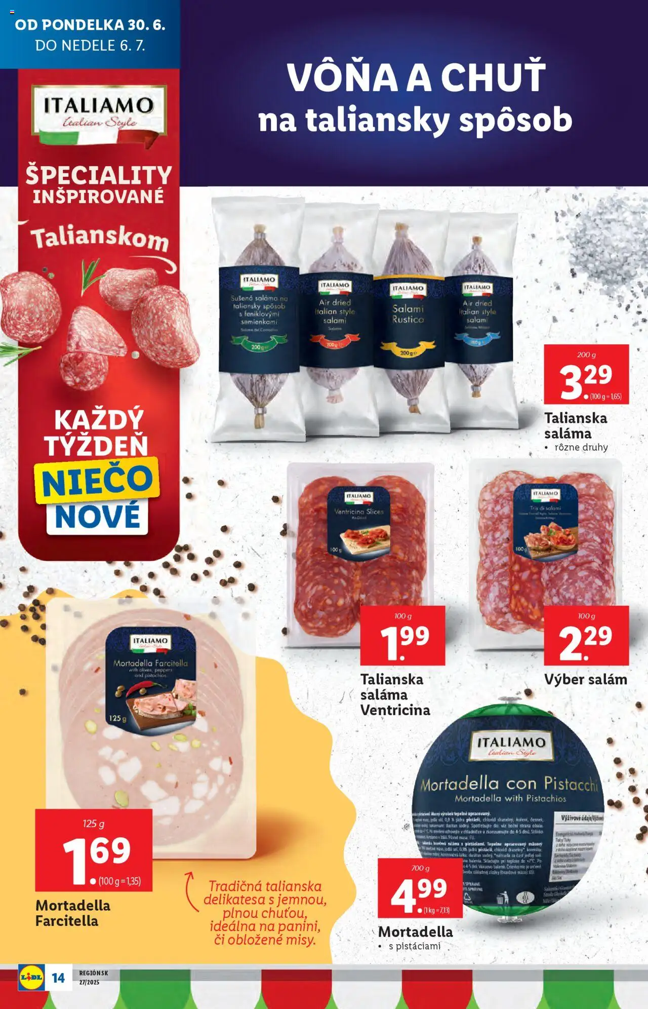 Lidl leták │ platný od 30.06.2025 | Strana: 16 | Produkty: Saláma
