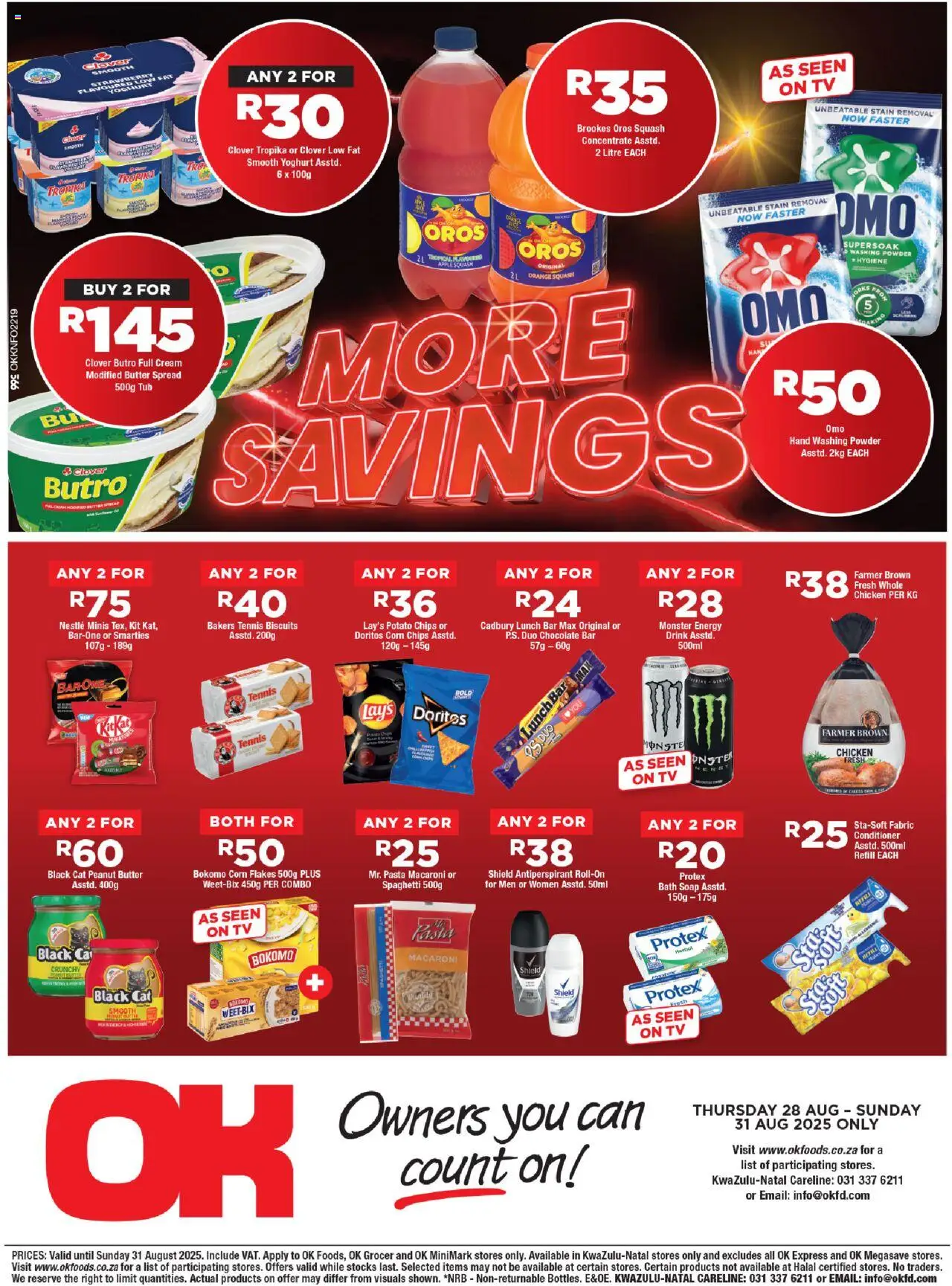 OK Foods Kwazulu Natal - Big Deal Weekend │ valid from 28.08.2025 | Page: 2 | Products: Corn, Butter, Chocolate, Chicken