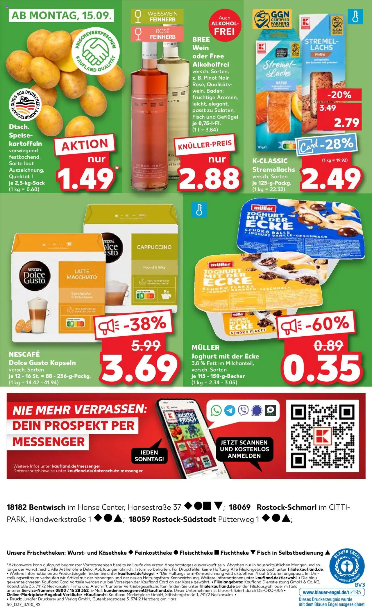 Kaufland prospekt Rostock	 – gültig ab 11.09.2025 | Seite: 50 | Produkte: Weißwein, Bree, Wurst, Wein
