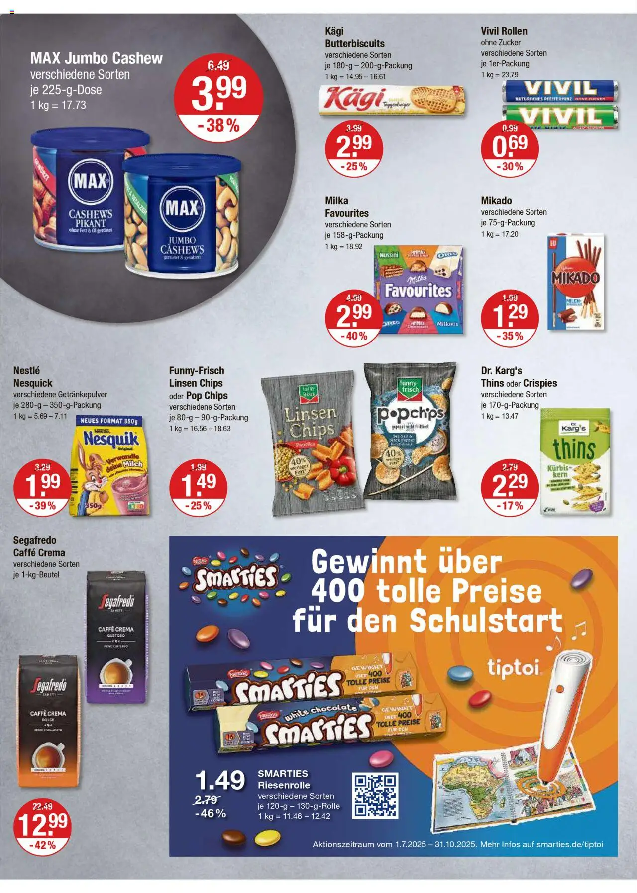 V-Markt - Oberpfalz - gültig ab dem 07.08.2025 | Seite: 8 | Produkte: Nesquik, Öl, Milka, Paprika