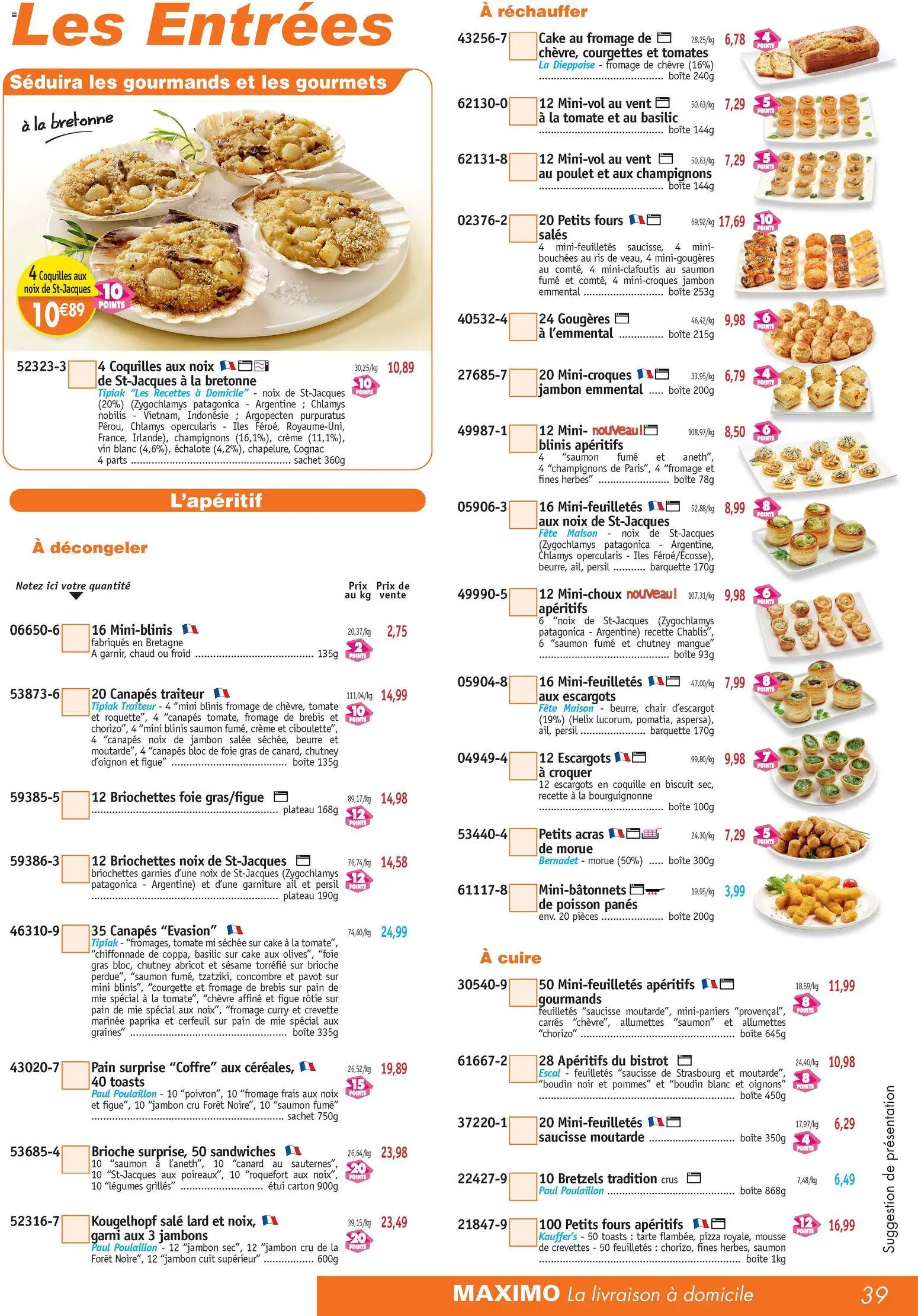 {H1} | Page: 39 | Produits: Saumon fumé, Pain de mie, Moutarde, Bretzels