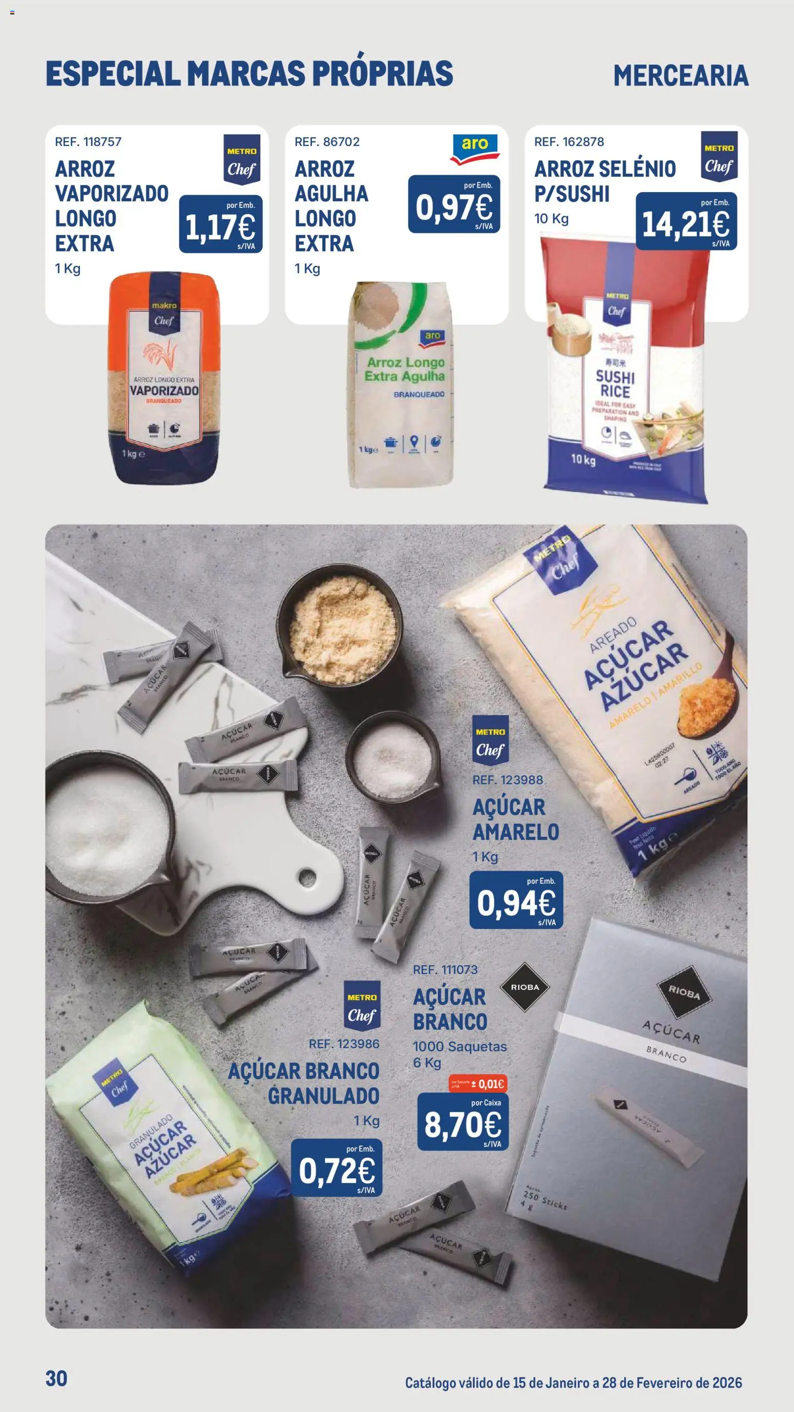 Makro Especial Marcas Próprias  │ válido de 15.01.2026 | Página: 30 | Produtos: Caixa, Arroz, Açúcar