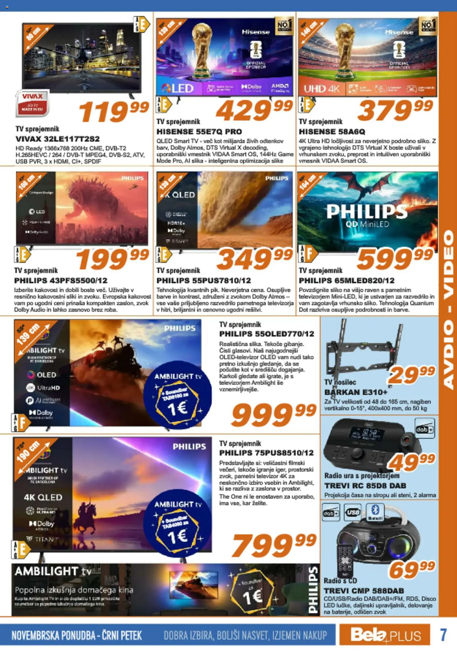 Novi Bela plus katalog ponudbe – veljaven od 17.11.2025 | Stran: 7 | Izdelki: Ura, Video, Audio, Usb