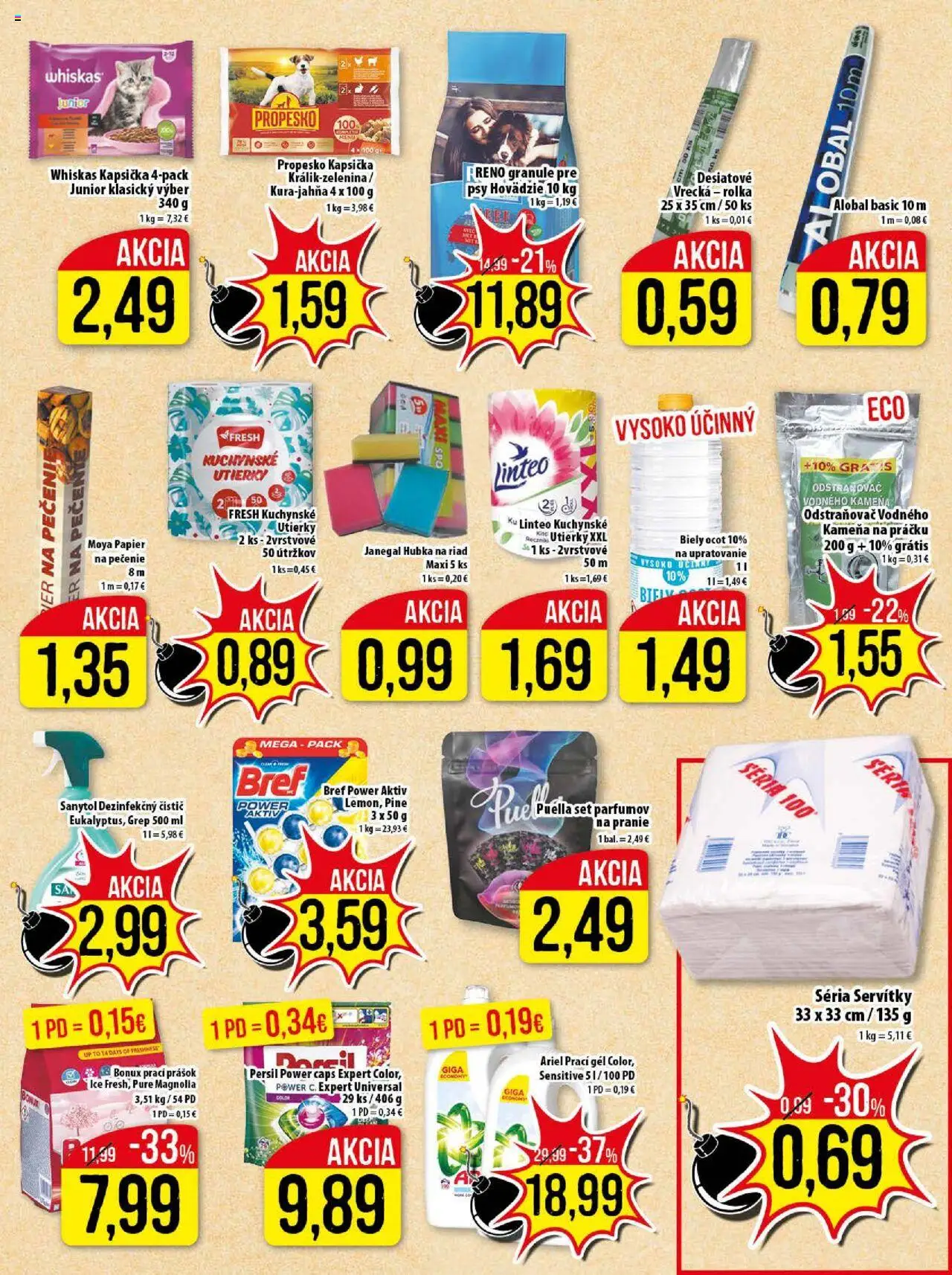 Nové Klas akcie – leták je platný od 16.09.2025 | Strana: 20 | Produkty: Prací prášok, Hubka, Bonux, Grep