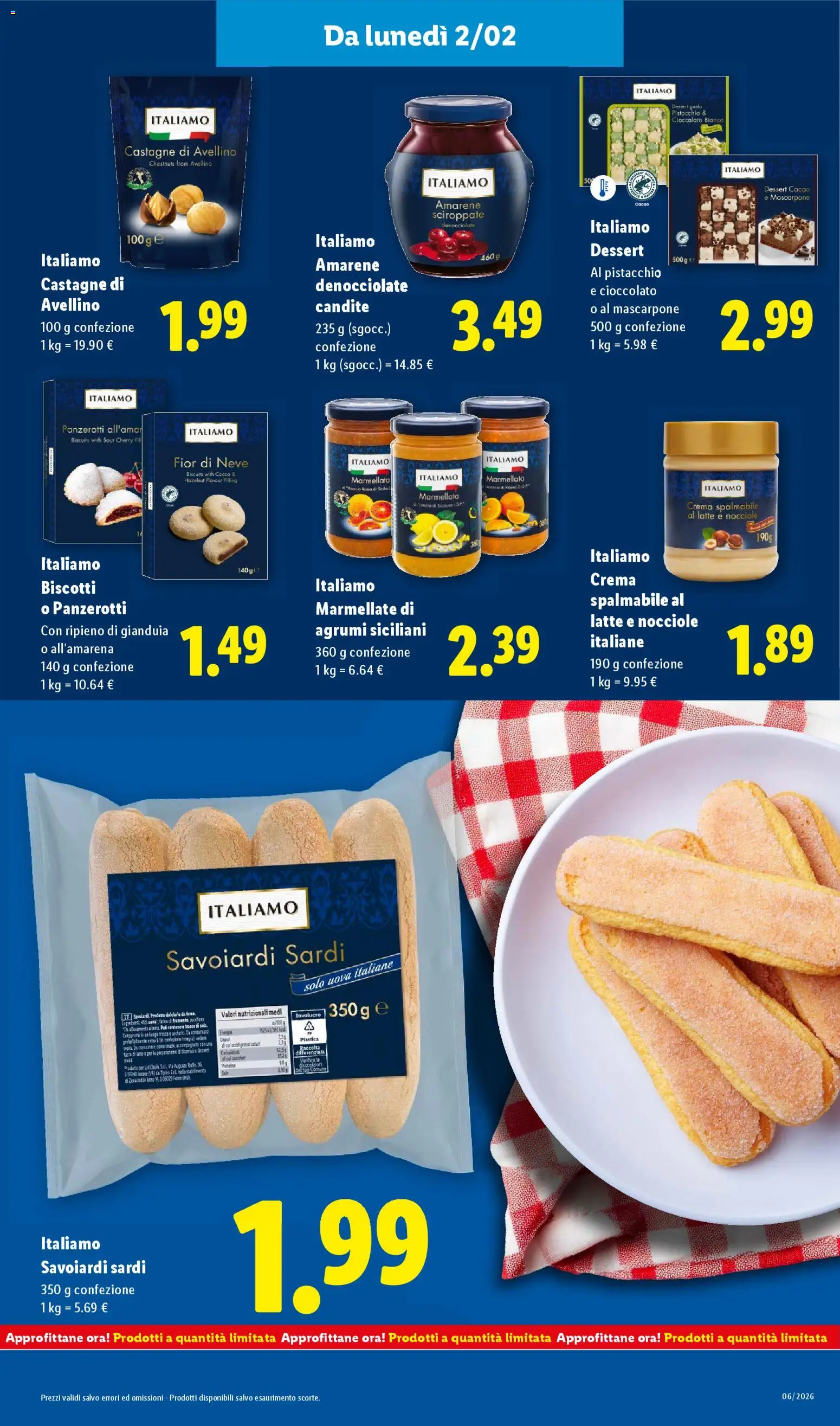 Volantino Lidl del 02.02.2026 | Pagina: 15 | Prodotti: Crema, Uova, Agrumi, Savoiardi