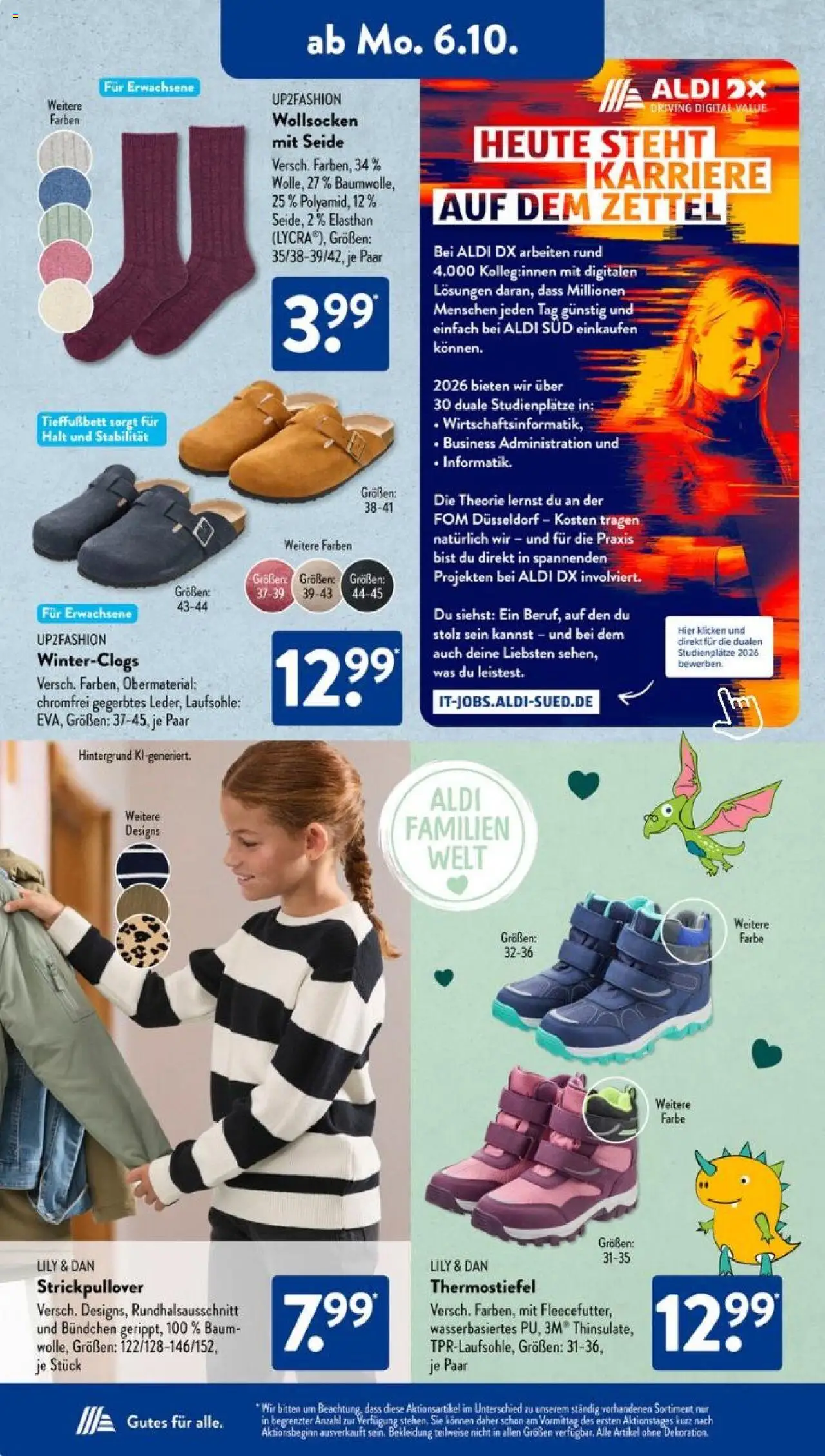 Aldi Süd Prospekt 	 – gültig ab 06.10.2025 | Seite: 6 | Produkte: Up2fashion, Bekleidung