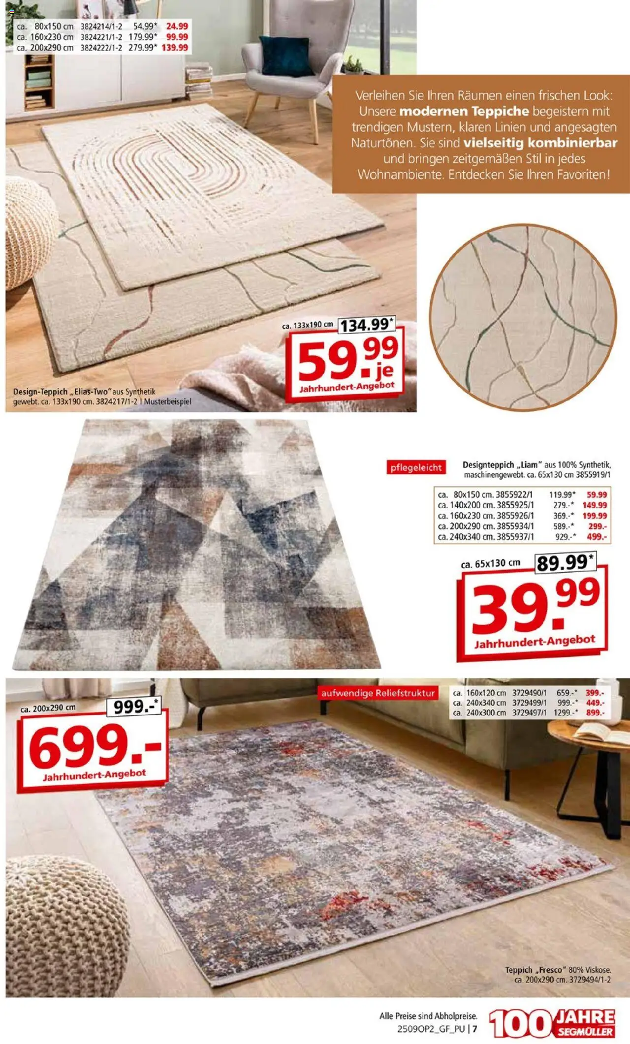 Segmüller Teppich Spezial – gültig ab 01.09.2025 | Seite: 7 | Produkte: Teppich
