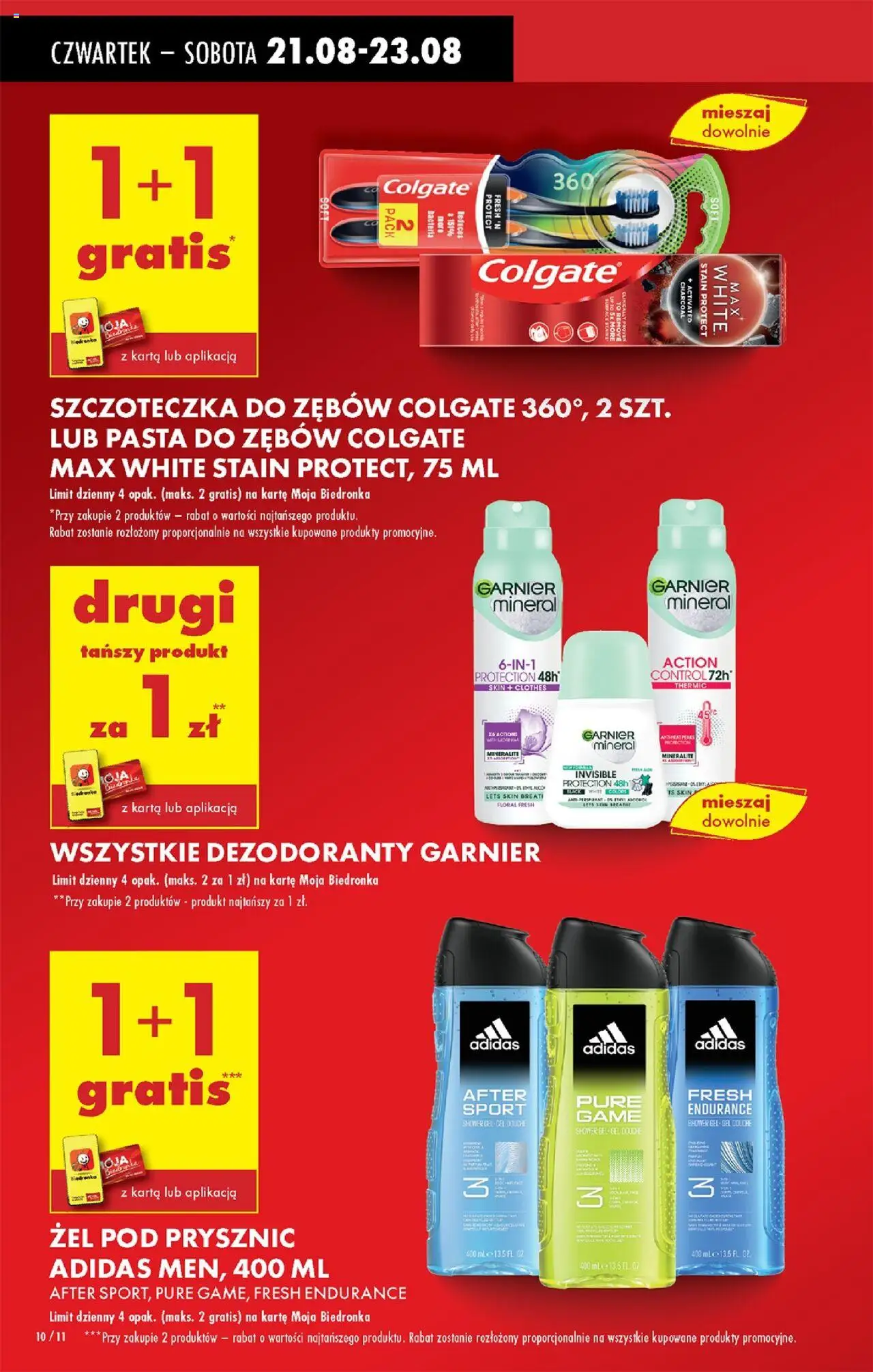 Biedronka gazetka - Oferta w tym tygodniu od 21.08.2025 | Strona: 12 | Produkty: Prysznic, Żel pod prysznic, Pasta do zębów, Szczoteczka do zębów