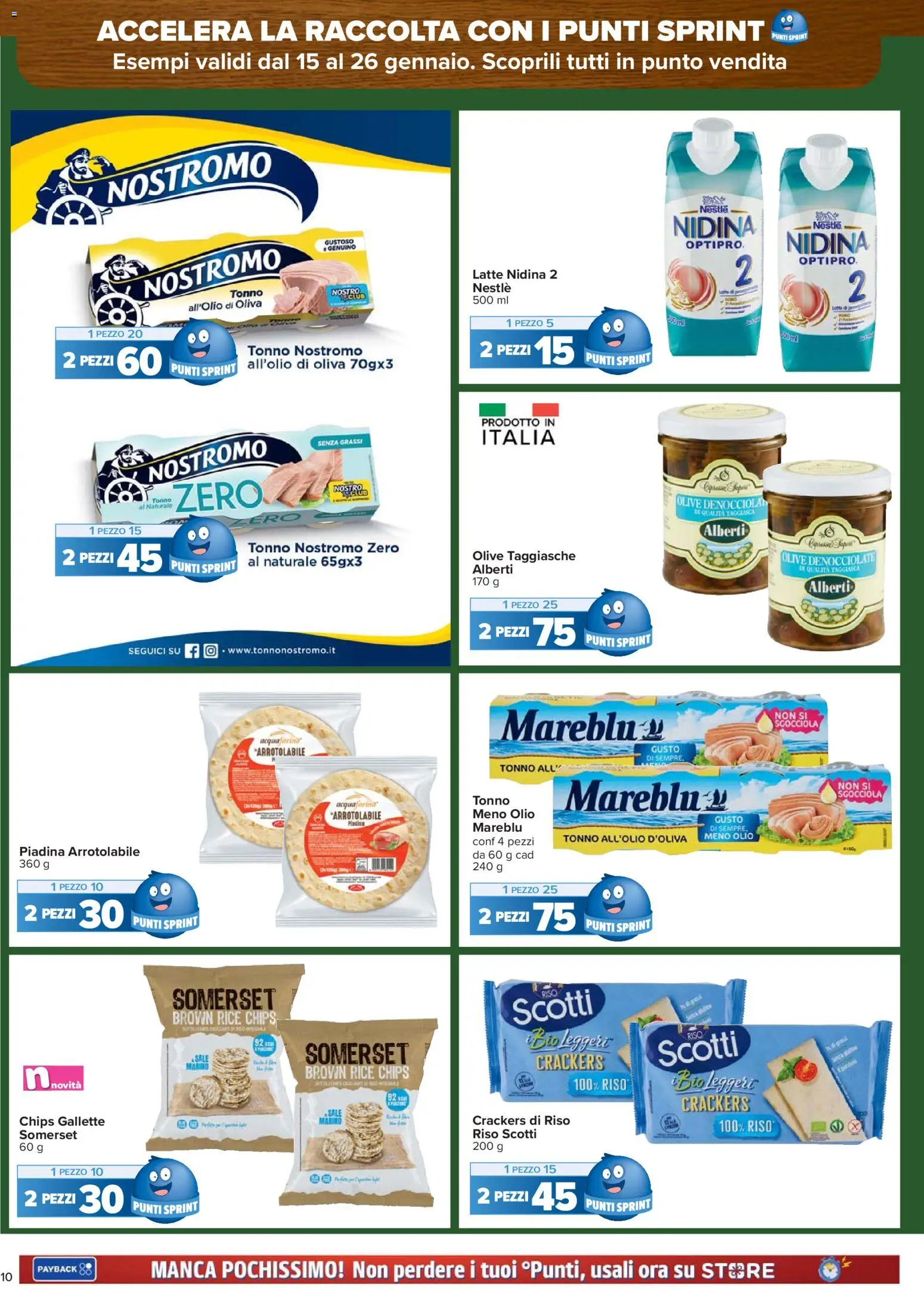 Volantino Carrefour del 15.01.2026 | Pagina: 10 | Prodotti: Olio, Olive, Gallette, Piadina