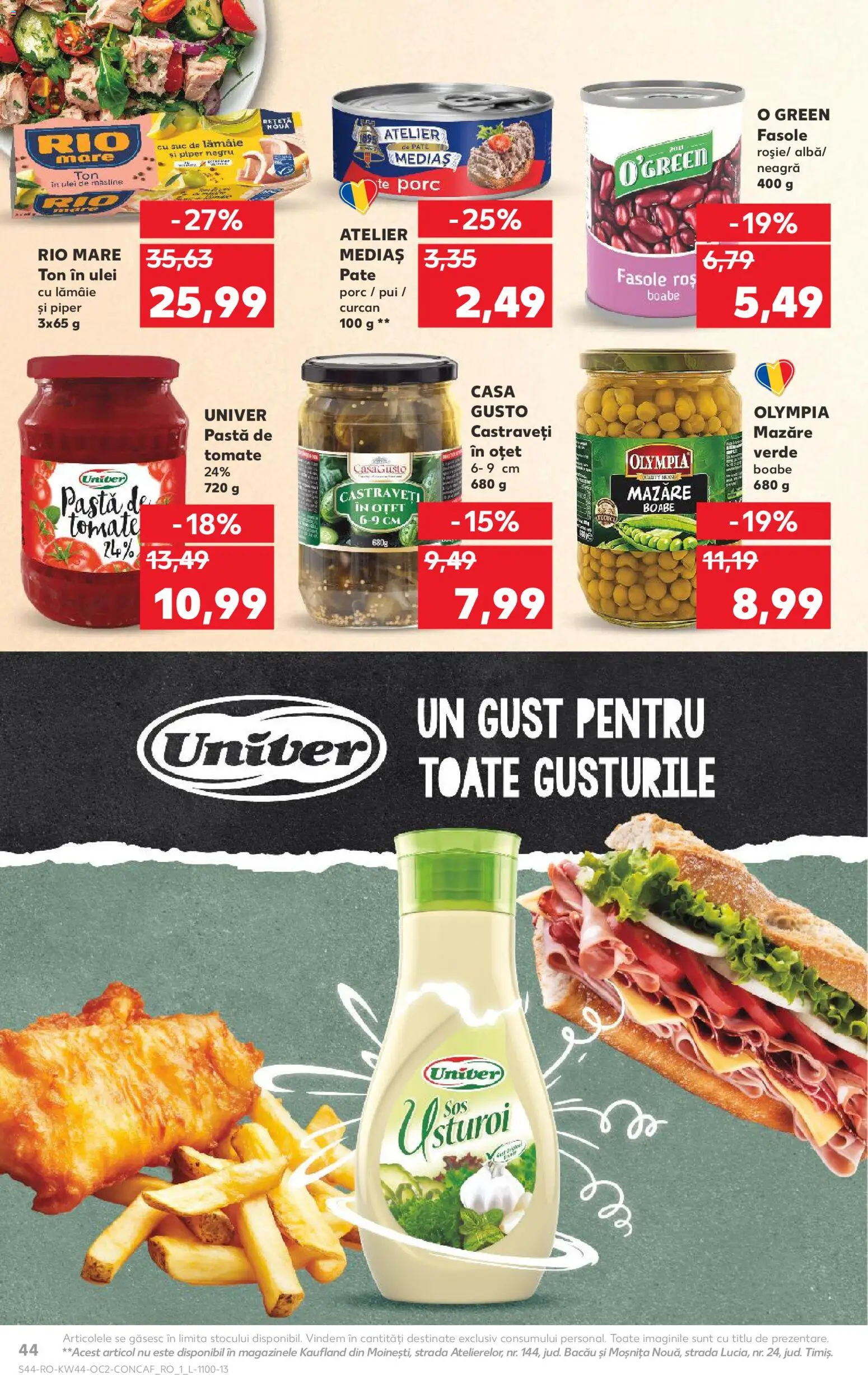 Kaufland RO akciós ujság - amely érvényes a következő dátumtól: 29.10.2025 | Oldal: 44