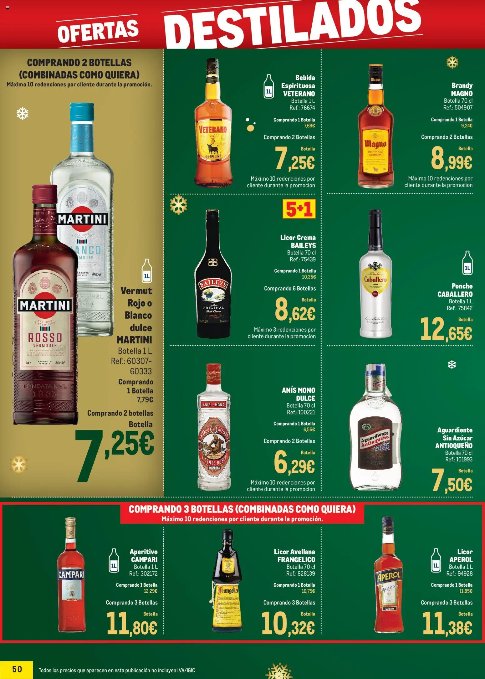 Makro - Precios Navidad Centro │ válido desde el 24.11.2025 | Página: 50 | Productos: Licor, Crema, Μαύρο πιπέρι