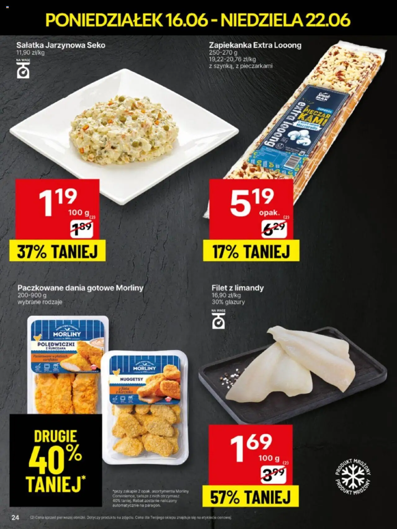Delikatesy Centrum Gazetka od 16.06.2025 | Strona: 24 | Produkty: Waga, Zapiekanka, Mozzarella, Dania gotowe