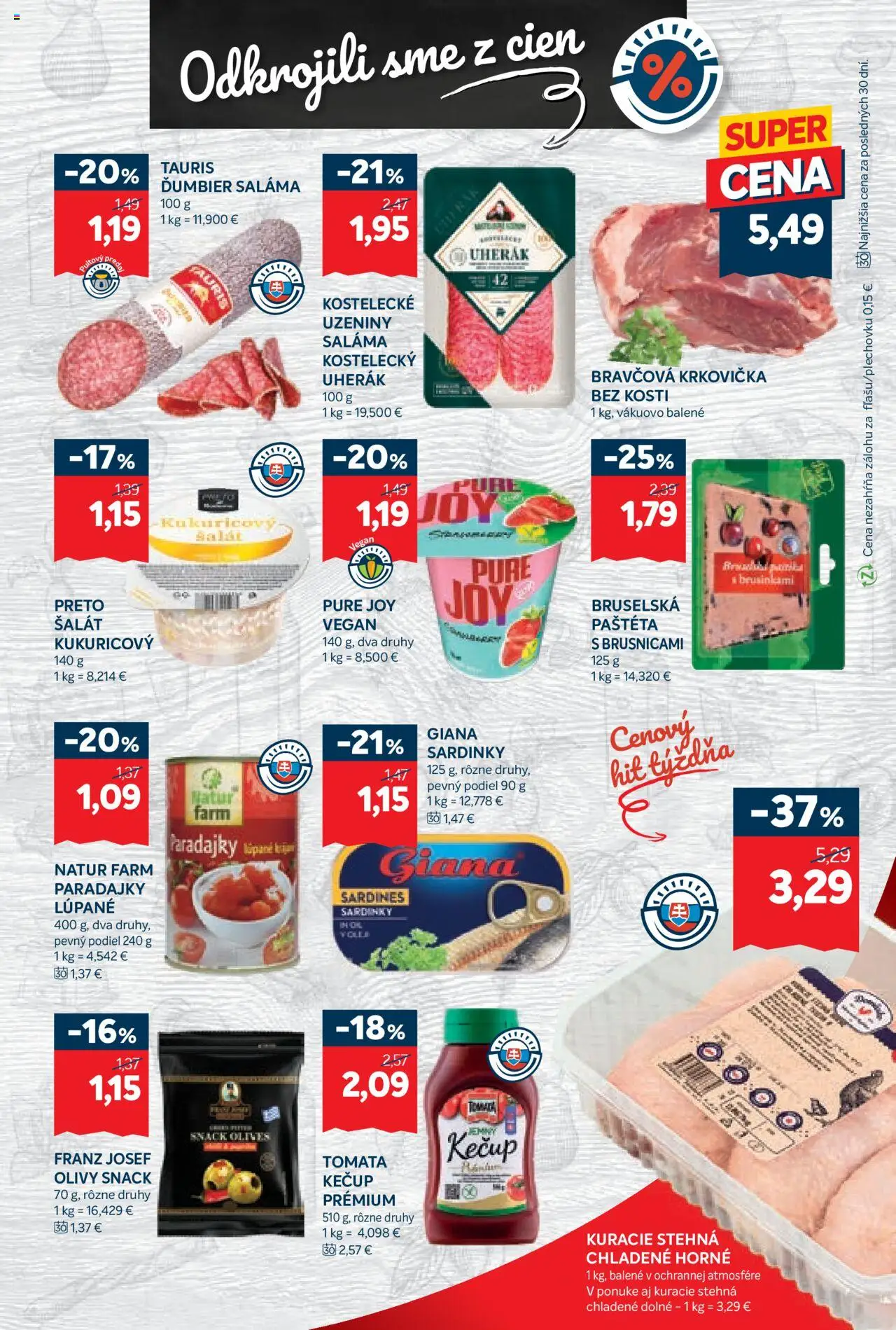 Kraj leták │ platný od 31.07.2025 | Strana: 9 | Produkty: Sardinky, Saláma, Paradajky, Šalát