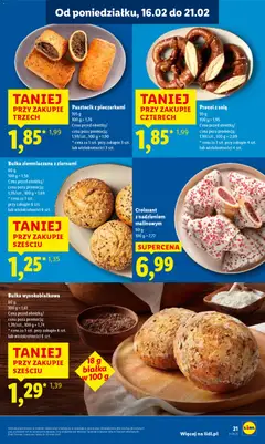 Pogląd oferty "Bułka ziemniaczana z ziarnami, Bułka ziemniaczana z ziarnami, 80 g" - ważna od 16.02.2026 | Strona: 21 | Produkty: Bułka