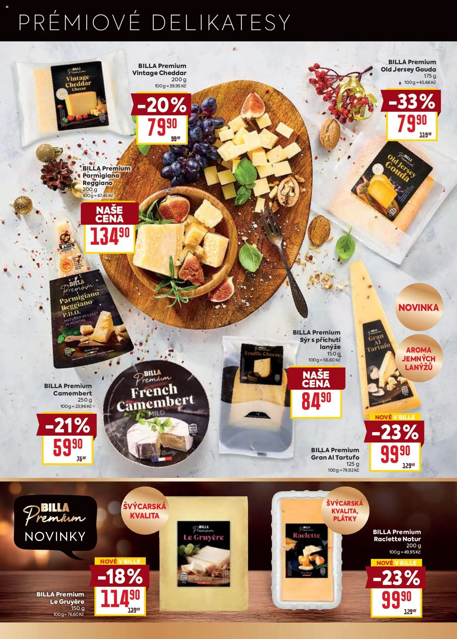Billa Velký leták od 12.11.2025 | Strana: 23 | Produkty: Gouda, Sýr, Cheddar, Camembert