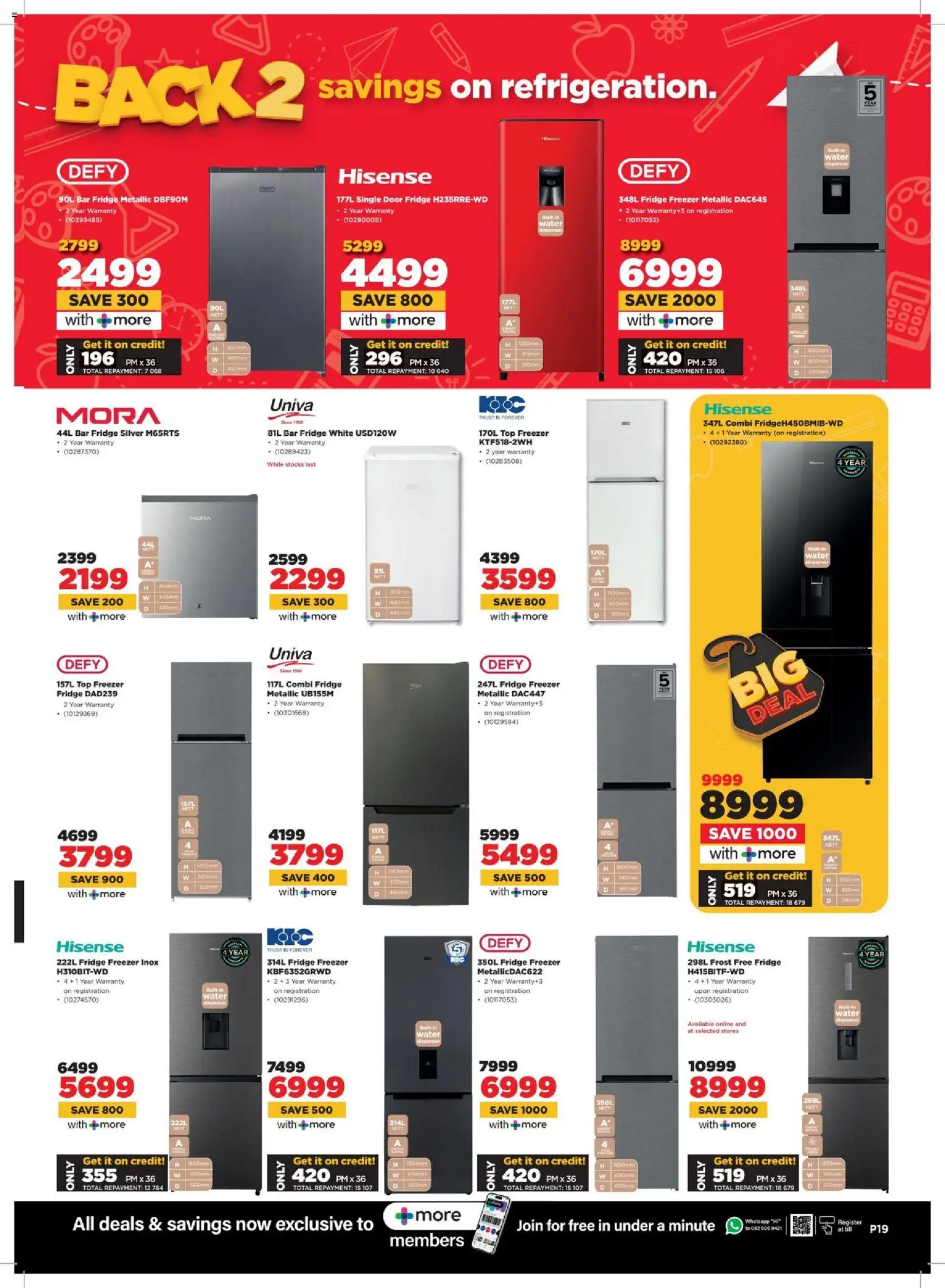 New HiFi Corp catalogue – valid from 04.02.2026 | Page: 19 | Products: Freezer, Freezer fridge, Fridge, Water