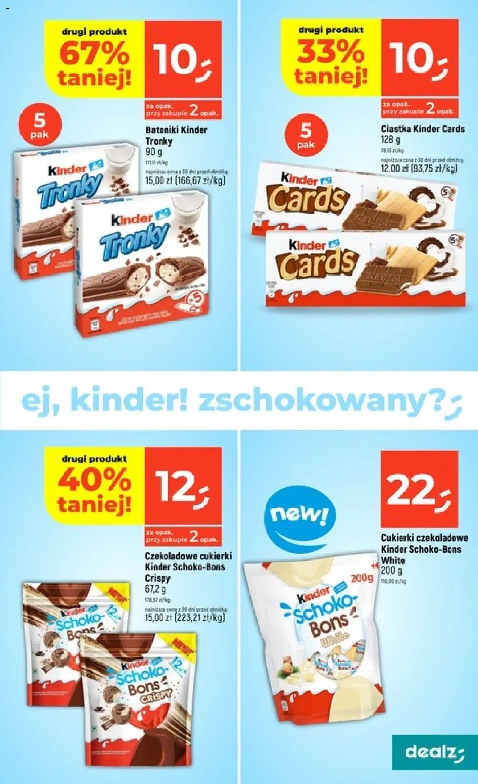Dealz gazetka od 05.03.2026 | Strona: 23 | Produkty: Cukierki czekoladowe, Cukierki, Ciastka, Kinder cards