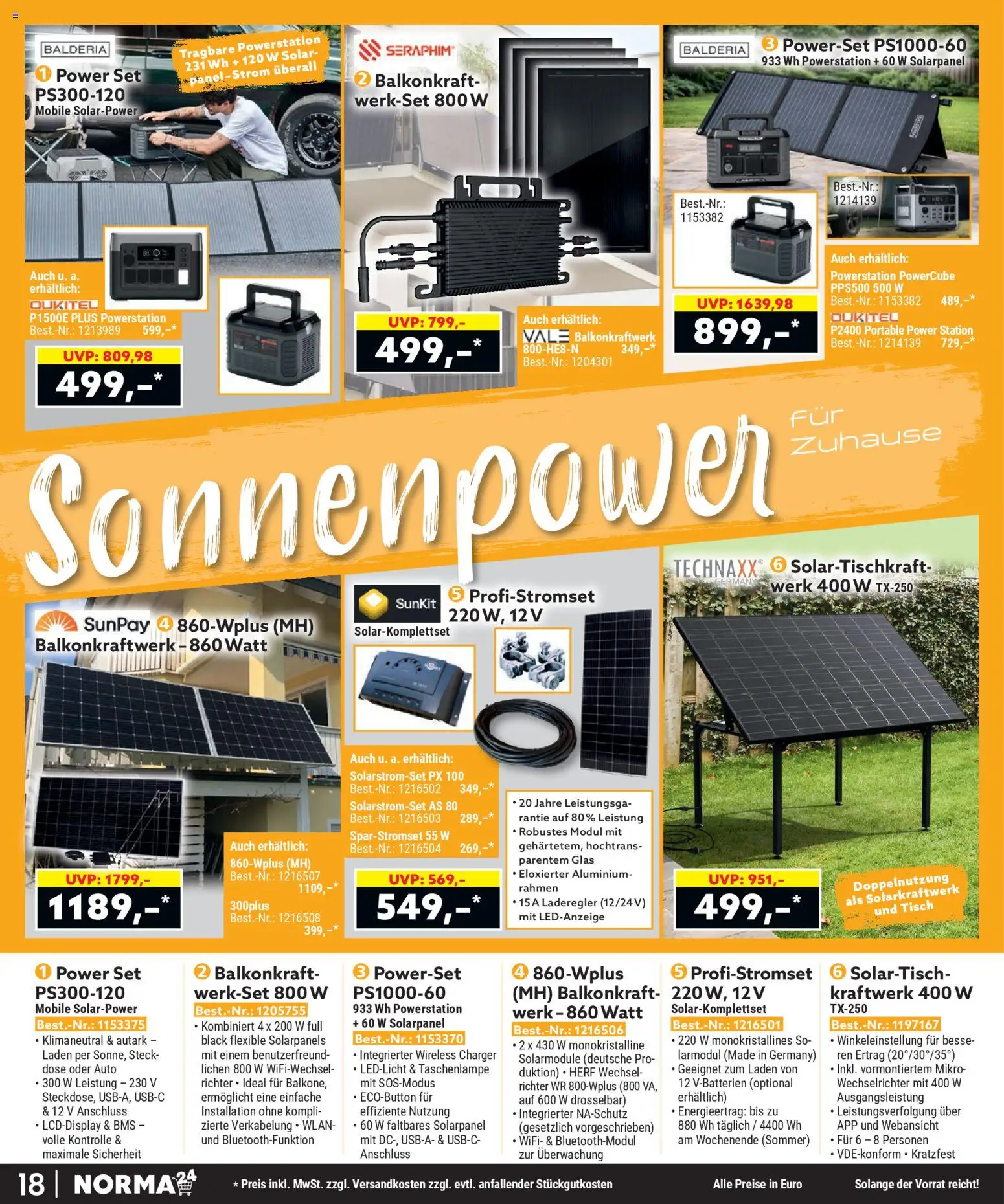 Norma Bestellmagazin April 2026 – gültig ab 01.04.2026 | Seite: 18 | Produkte: Tisch