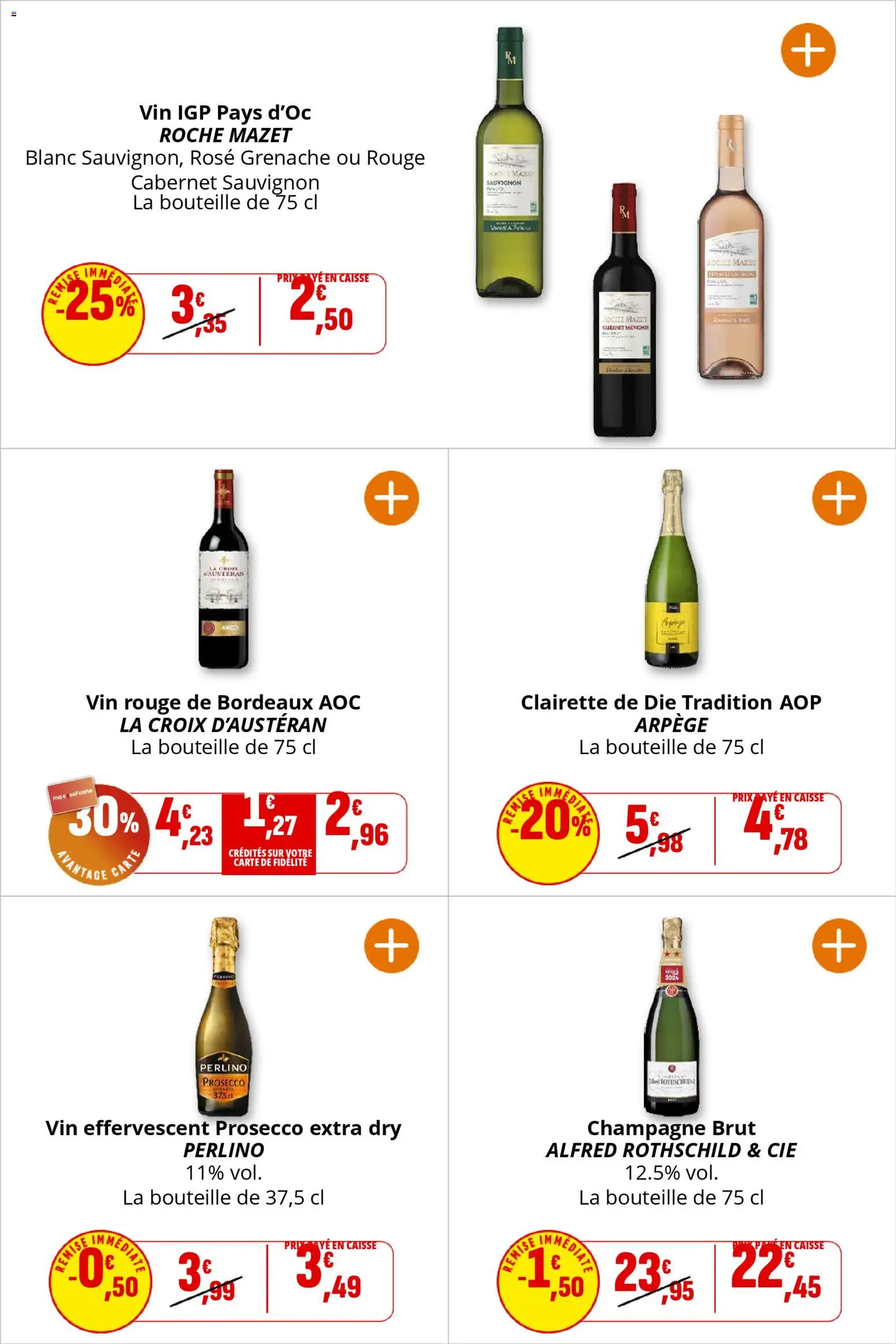 {H1} | Page: 37 | Produits: Champagne brut, Champagne, Clairette de die, Prosecco
