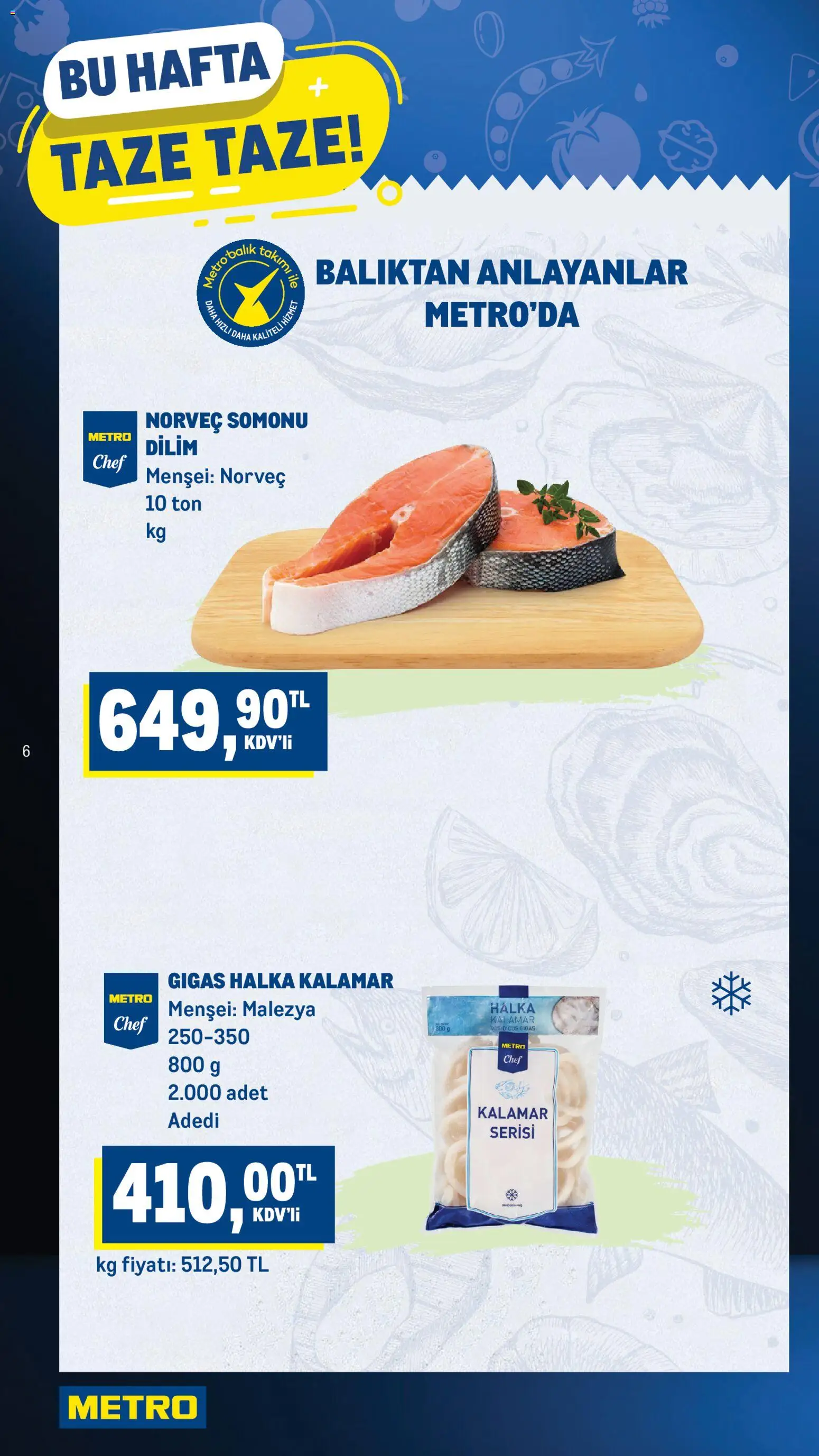 Metro - Taze Ürünler - 25.02.2026 tarihinden itibaren geçerlidir | Sayfa: 6 | Ürünler: Balık