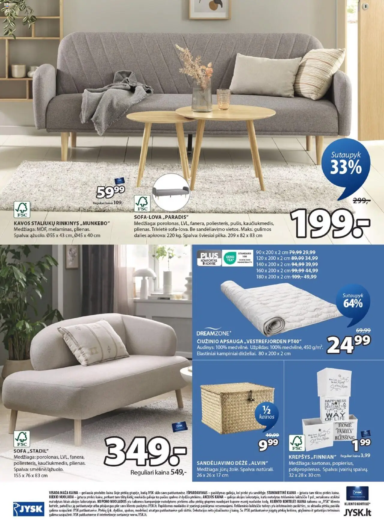 JYSK akcijos nuo 30.09.2025 | Puslapis: 24 | Prekių: Sofa, Dėžė, Krepšys