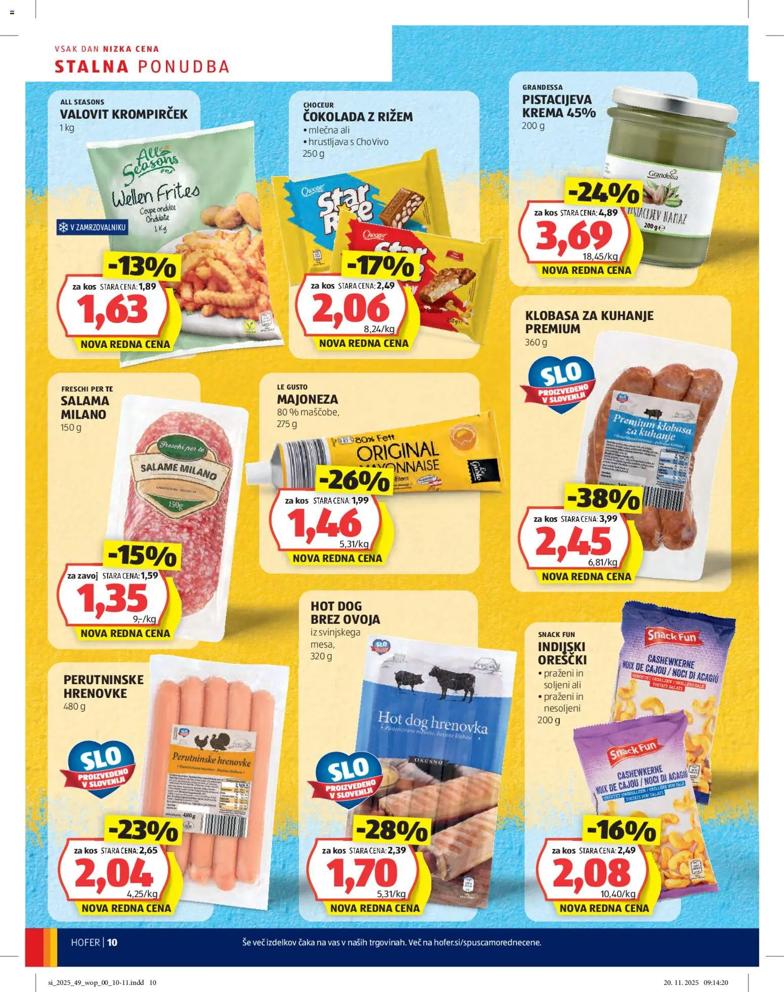 Novi Hofer katalog ponudbe – veljaven od 27.11.2025 | Stran: 10 | Izdelki: Namaz, Salama, Orescki, Majoneza