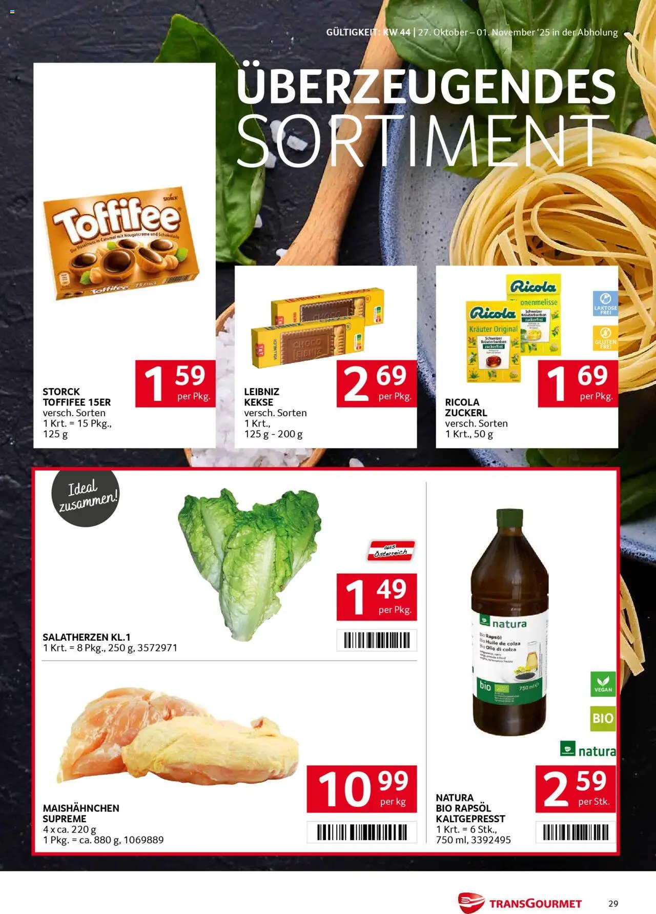 Transgourmet Flugblatt gültig ab 26.10.2025 | Seite: 29 | Produkte: Kekse, Schokolade