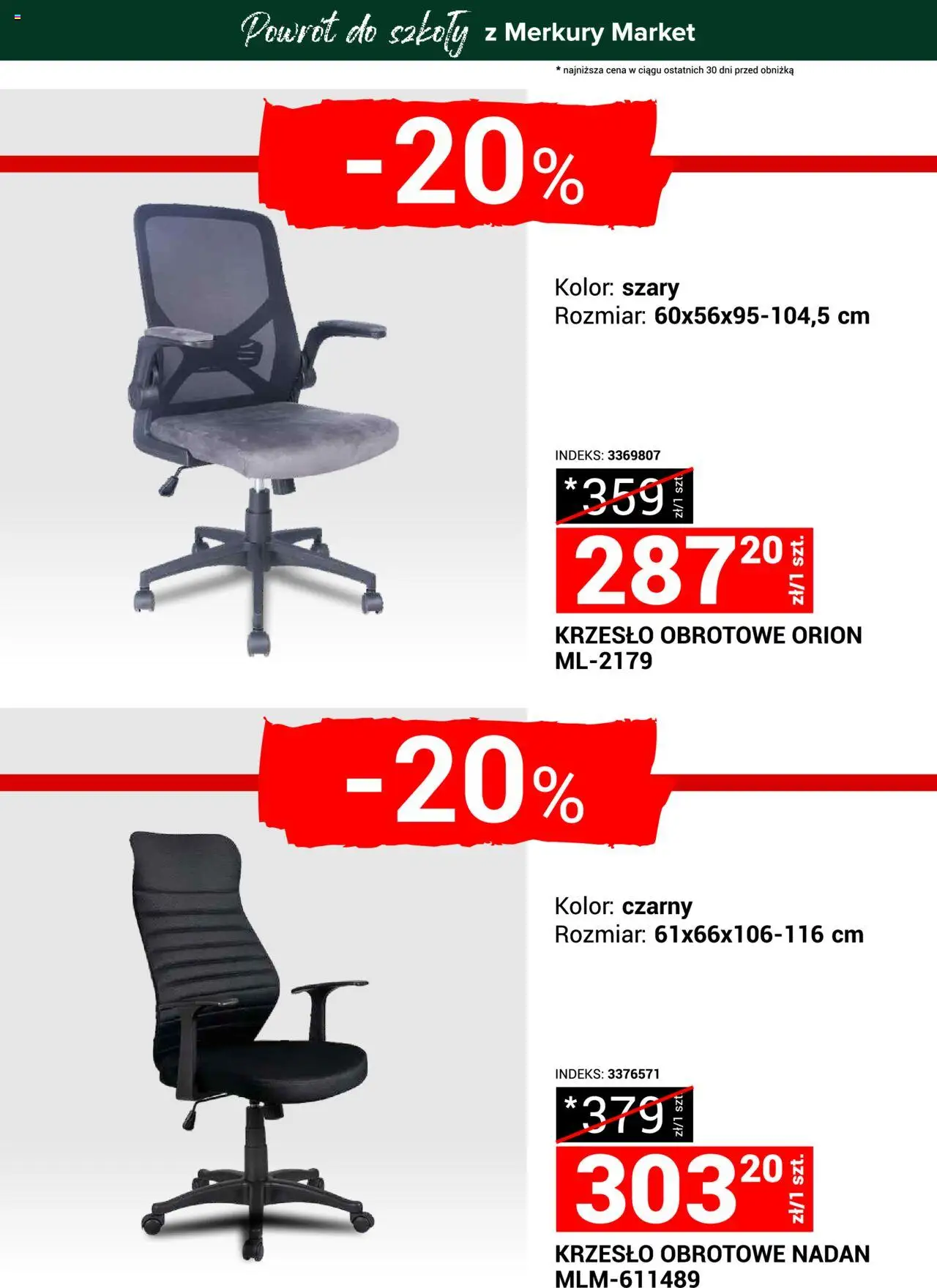 Merkury Market Gazetka - Powrót do szkoły od 23.08.2025 | Strona: 9 | Produkty: Krzesło