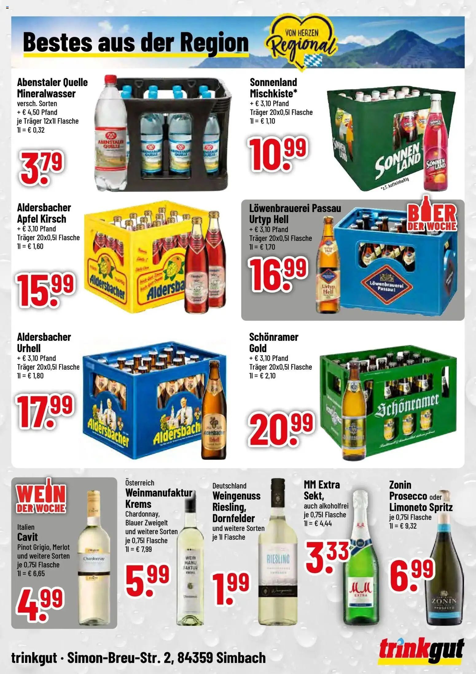 Trinkgut - trinkgut: Wochenangebote – gültig ab 07.12.2025 | Seite: 4 | Produkte: Sekt, Merlot, Mineralwasser, Prosecco