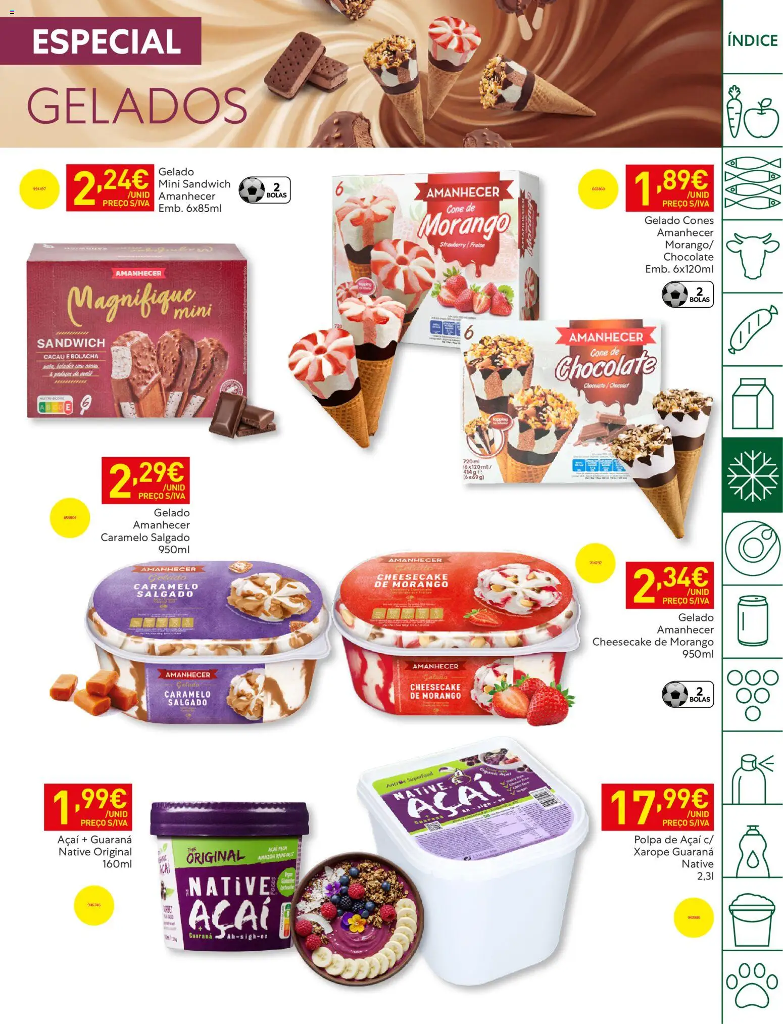 Recheio - Bons Negócios Madeira │ válido de 21.04.2026 | Página: 21 | Produtos: Açai, Gelado, Chocolate, Xarope