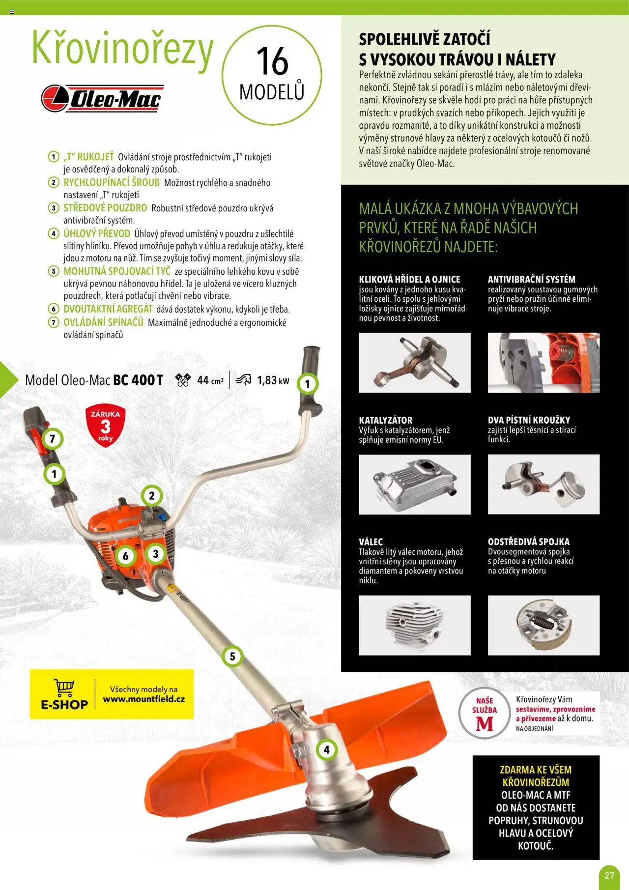 Mountfield katalog 2025 od 16.04.2025 | Strana: 27 | Produkty: Pouzdro, Křovinořez, Modely